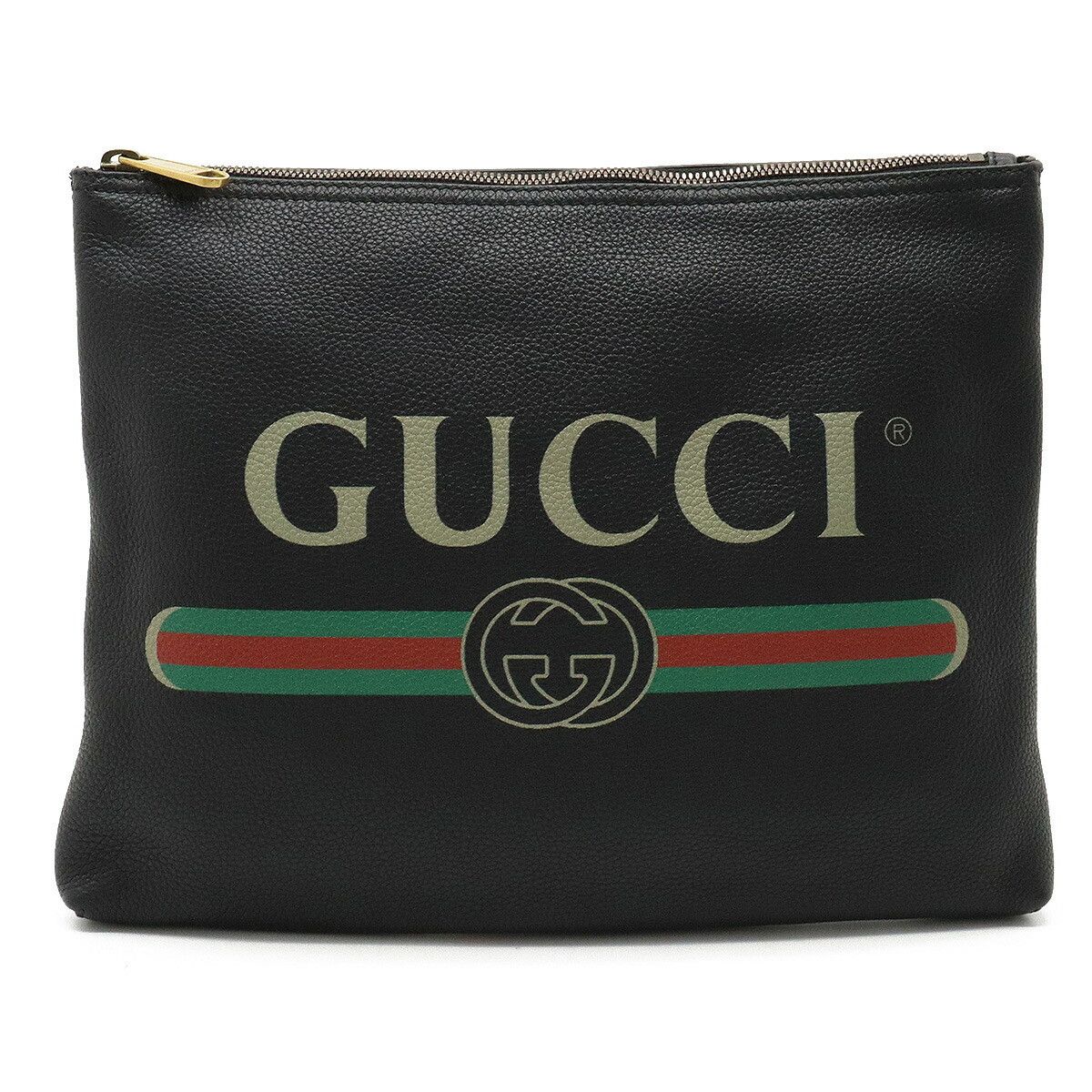 Gucci Gucci Gucci Leather Print Medium Portfolio Clutch Bag Leather Clutch Bag 500981 in Great Condition Size ONE SIZE - 1 Thumbnail