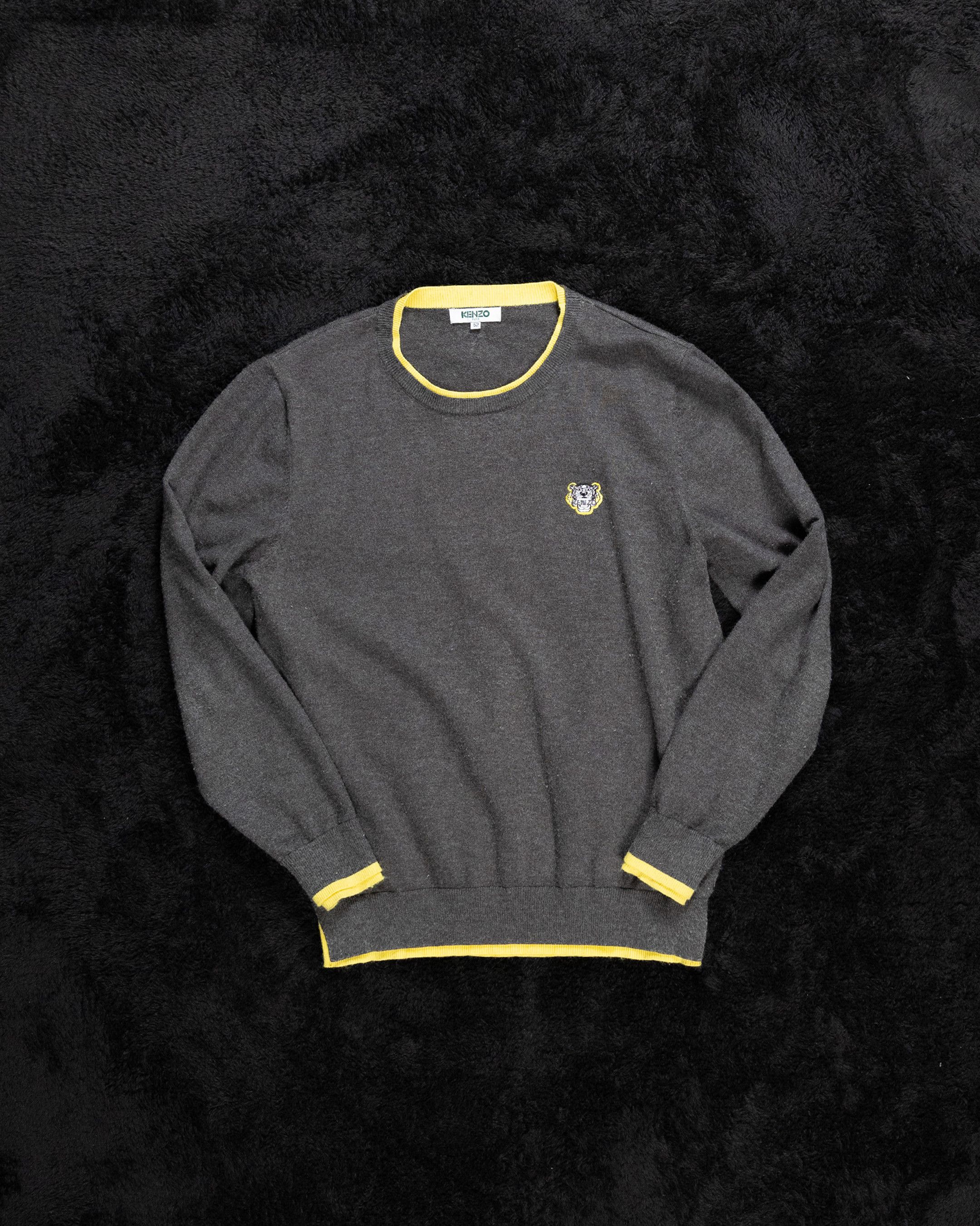 Kenzo Kenzo Yellow Tiger Logo Pullover Size US L / EU 52-54 / 3 - 3 Thumbnail