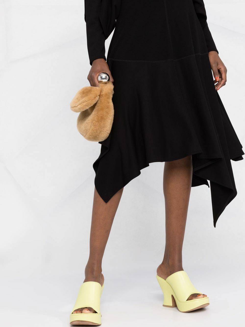 Loewe o1y1025 Midi Dress in Black Size M / US 6-8 / IT 42-44 - 3 Thumbnail