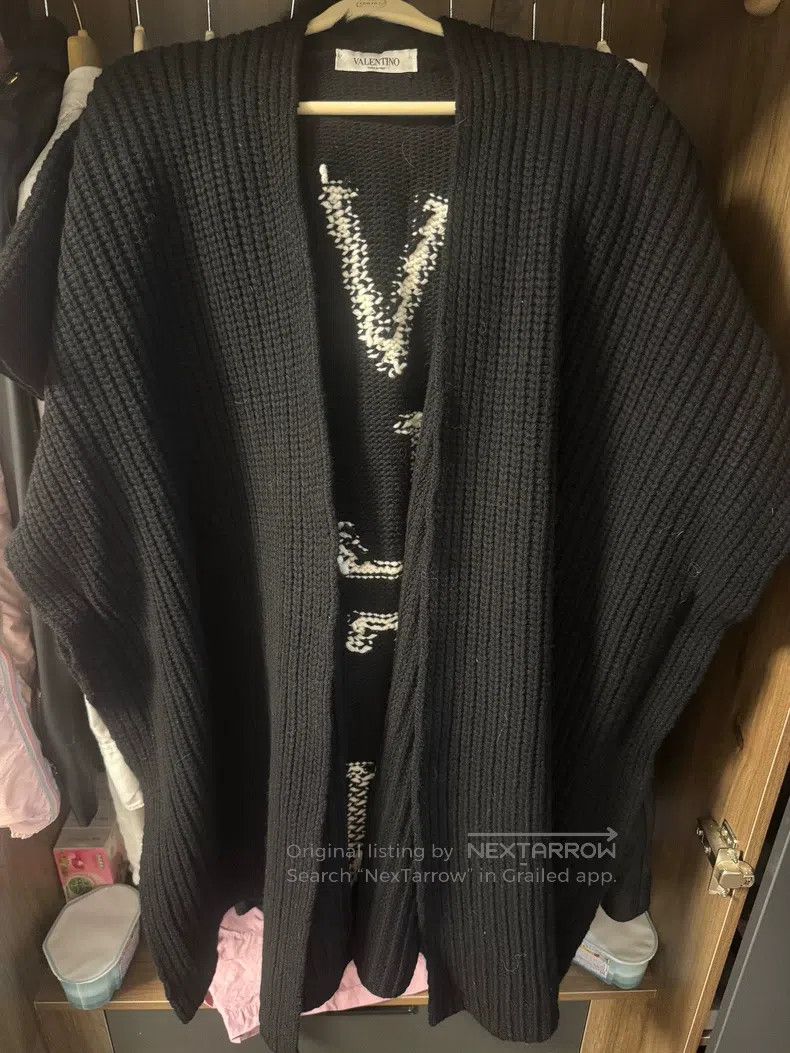 Valentino Valentino Black wool coat shawl Size XS / US 0-2 / IT 36-38 - 1 Thumbnail