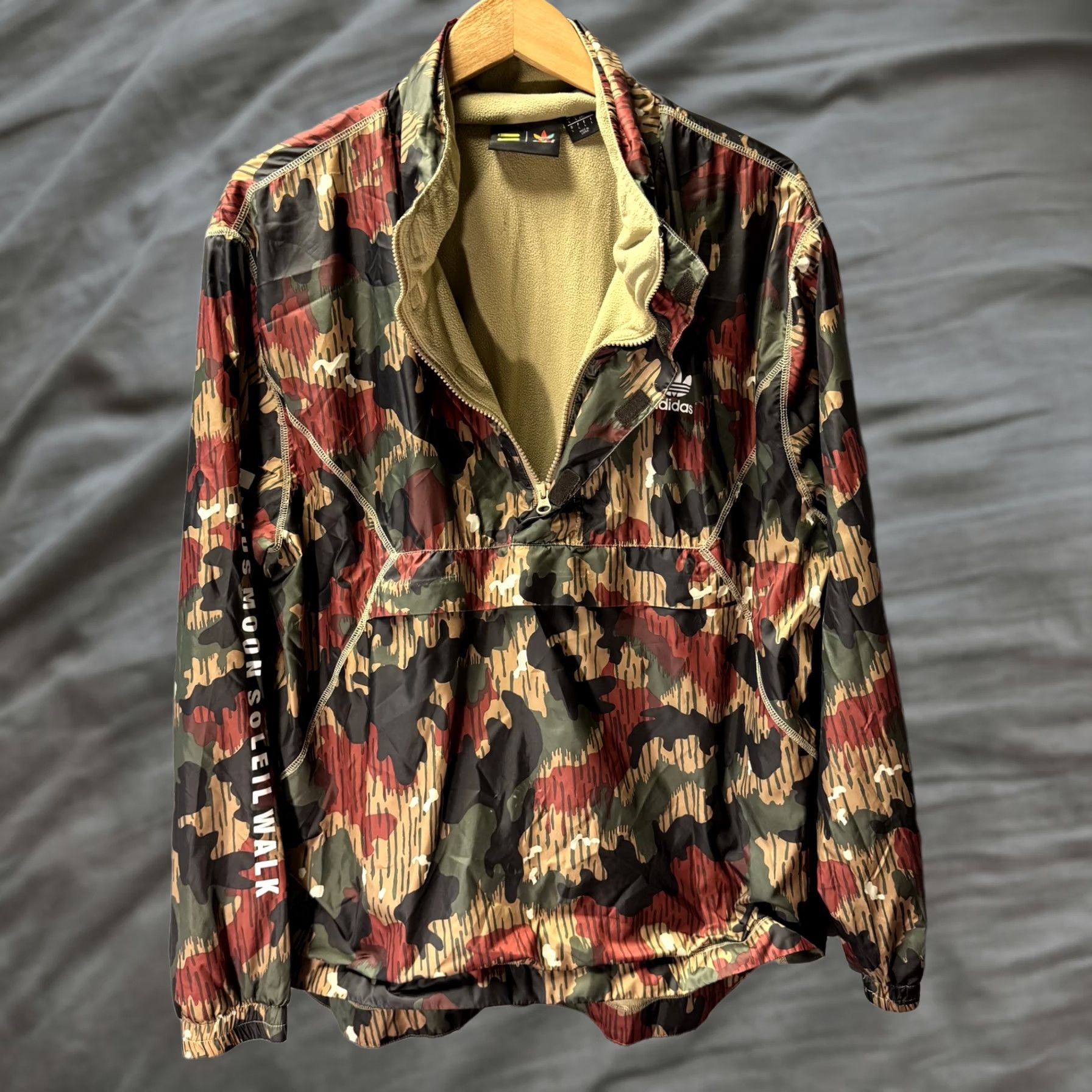 Adidas Adidas Pharrell Williams Jacket Mens Large Camo Hiking Outdoor Fleece Pullover Size US L / EU 52-54 / 3 - 1 Thumbnail
