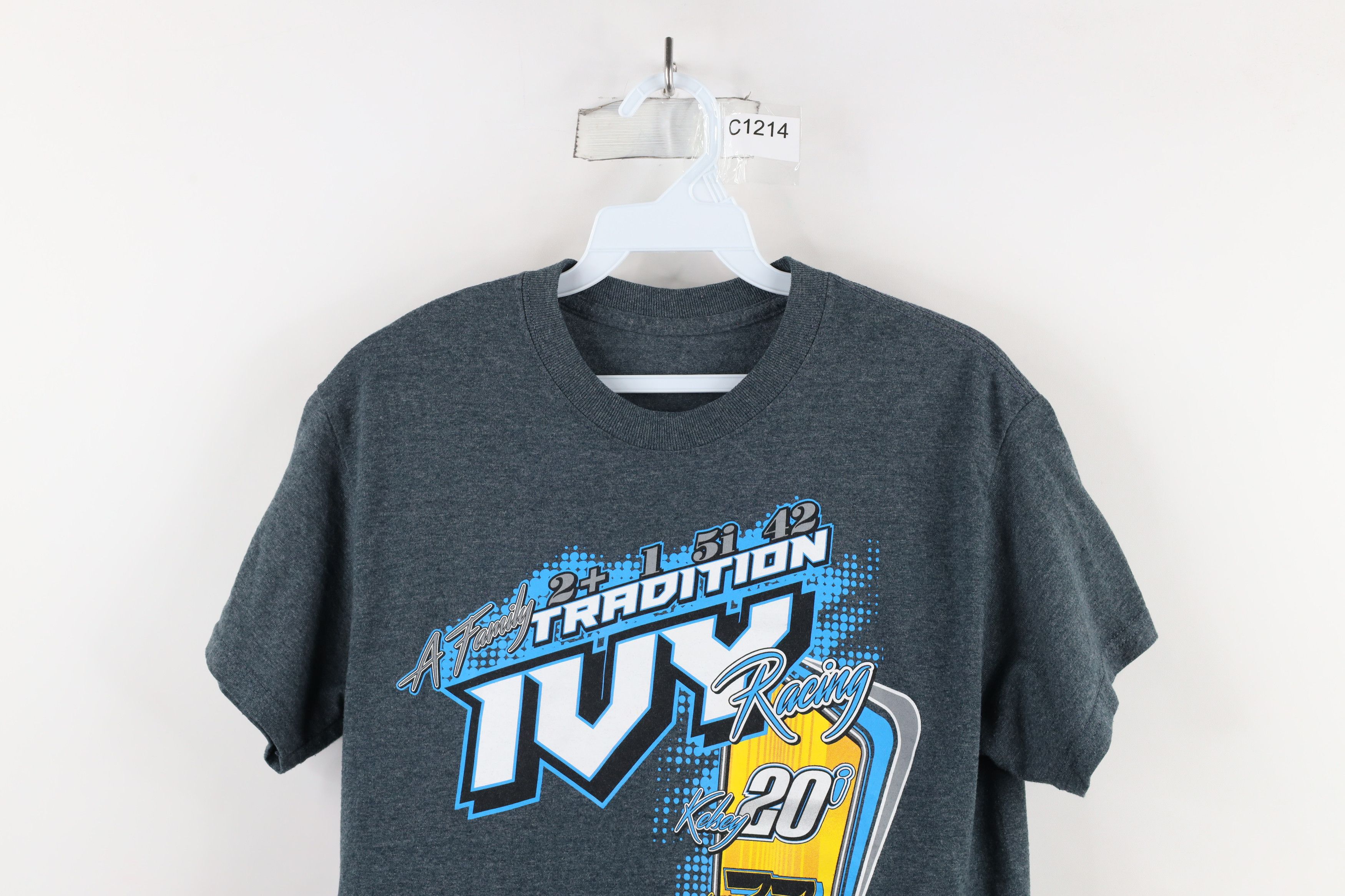 Vintage Y2K Streetwear John and Kelsey Ivy Racing T-Shirt Gray Size M / US 6-8 / IT 42-44 - 2 Thumbnail