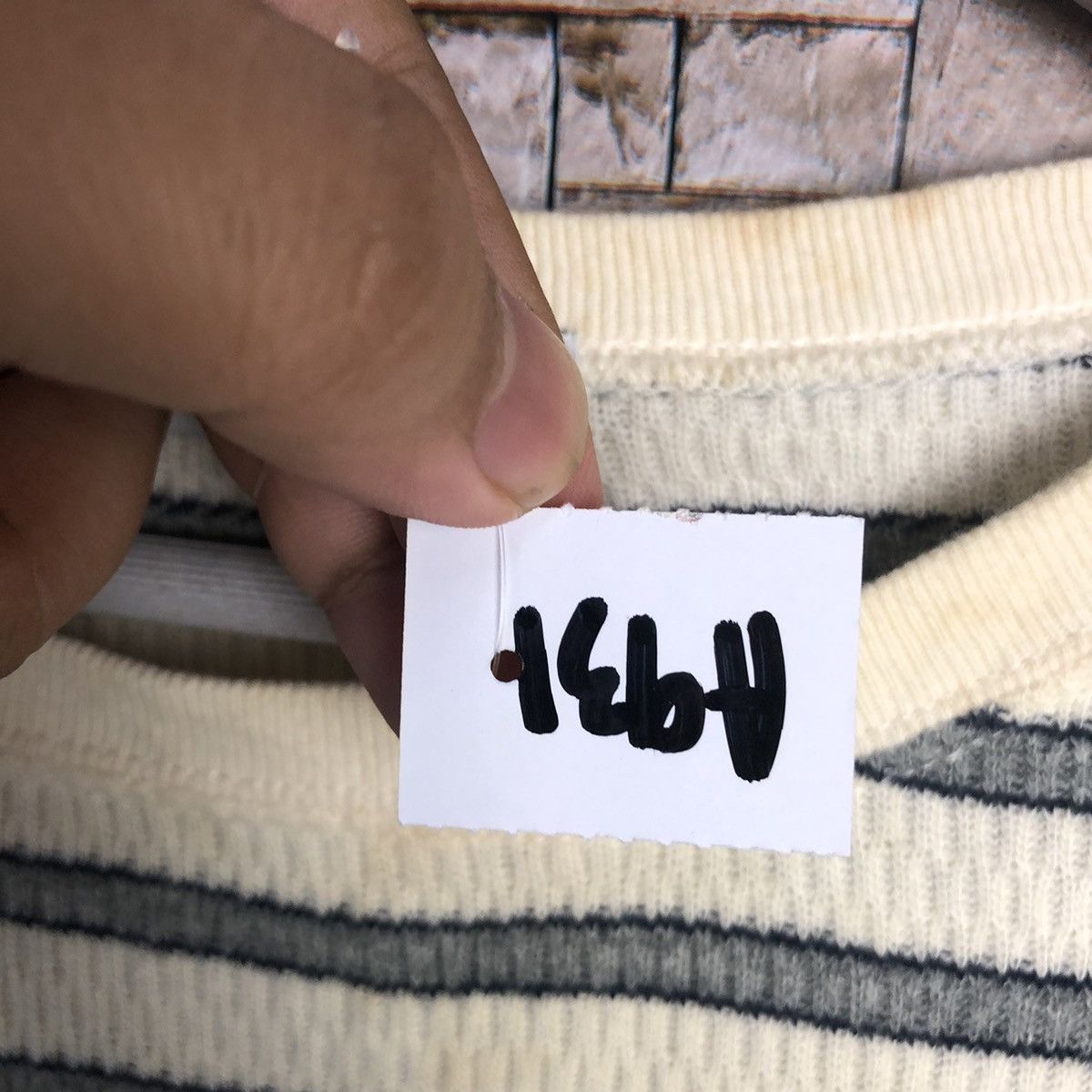 Homespun Knitwear × Japanese Brand × OVER THE STRiPES Relume black White Stripe Knitwear like kurt cobain #A931 Size US M / EU 48-50 / 2 - 10 Thumbnail