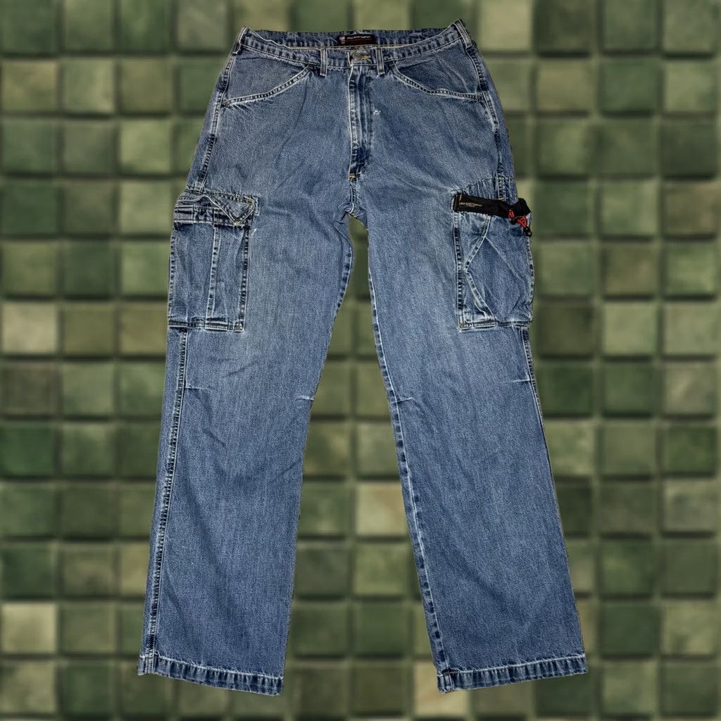 Polo Ralph Lauren VINTAGE Polo Jeans Co Ralph Lauren Mens 32x34 Cargo Bungee Military Y2K Baggy Wide Jeans Size US XS / EU 42 / 0 - 1 Thumbnail