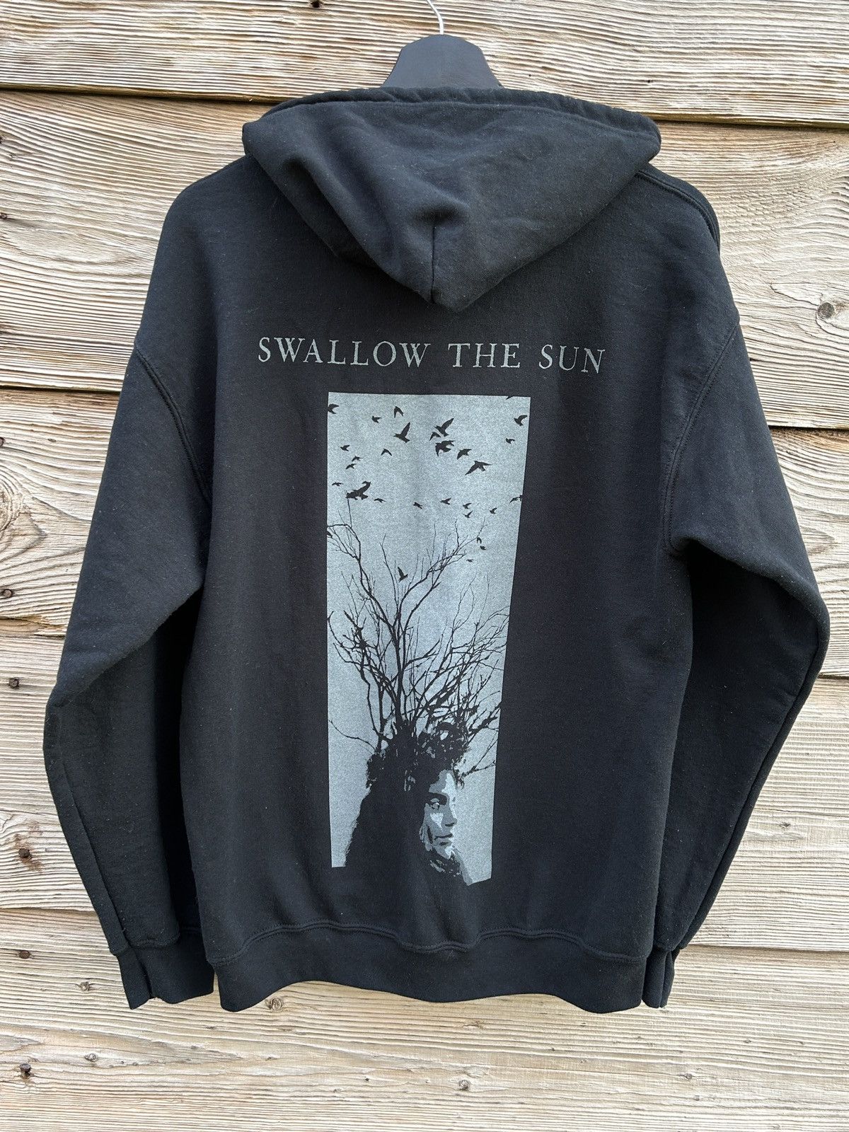 00s Vintage Swallow The Sun Death Doom Metal Zip Hoodie