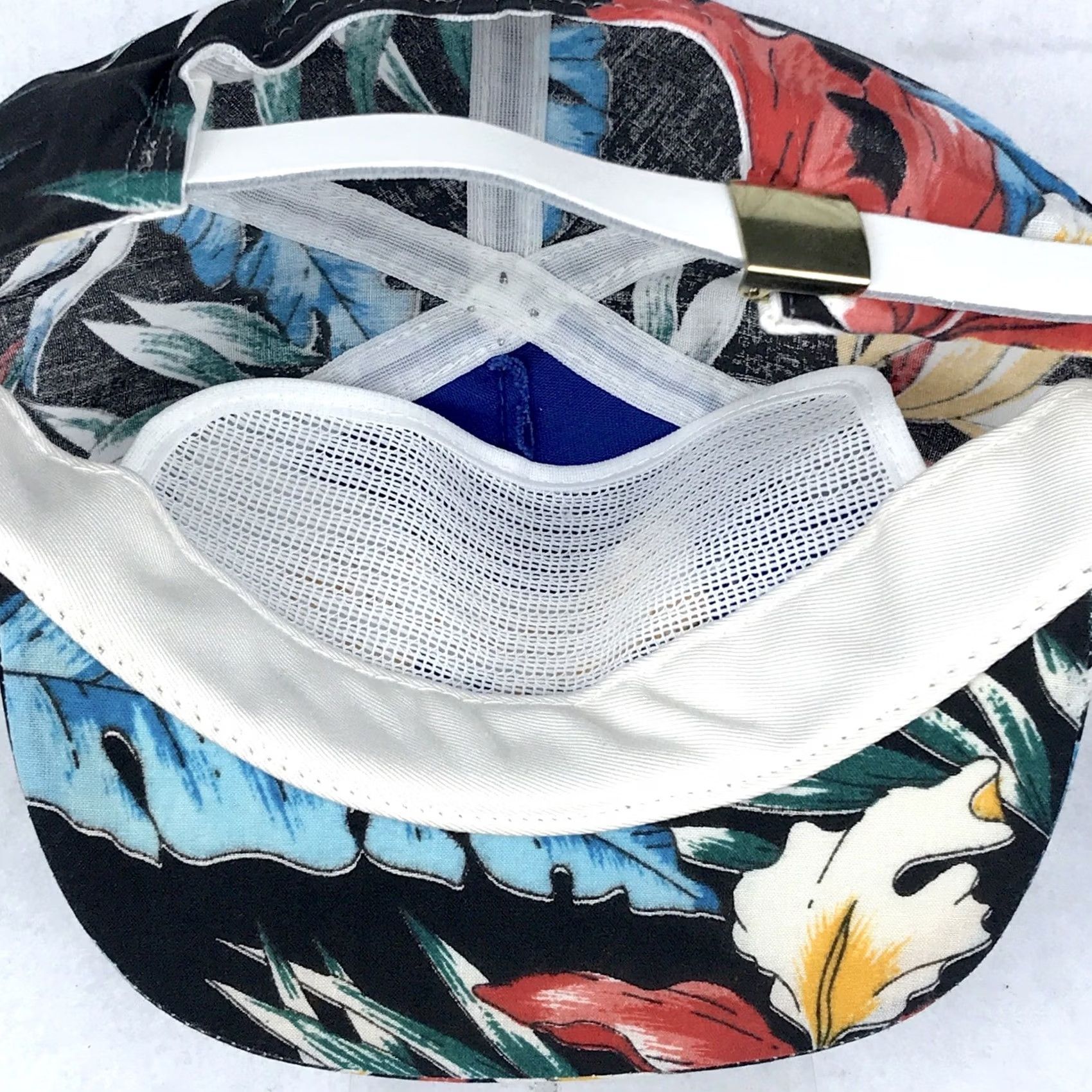 Vintage VINTAGE Broner PANAMA CITY BAR NEW YORK STRAPBACK HAT floral all-over print 90s Mens Size ONE SIZE - 6 Thumbnail