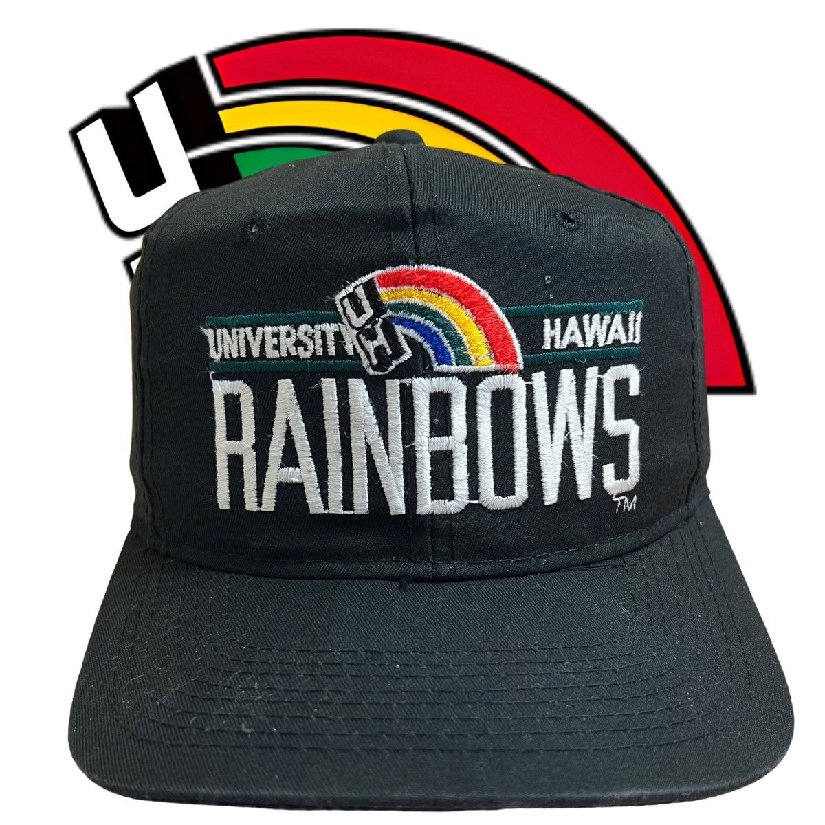 Hawaii Rainbow Warriors Bar Youngan Snapback Hat Vintage