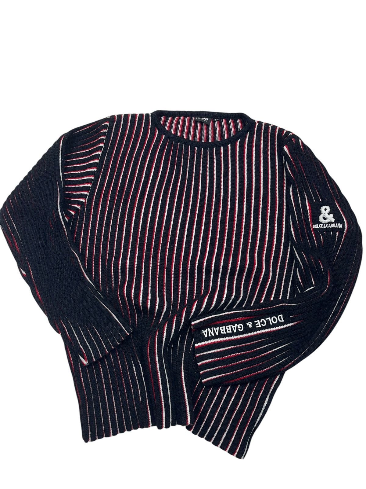 Other Vintage Dolce & Gabbana Avant Garde Sweater Ribbed y2k Knit Size US M / EU 48-50 / 2 - 2 Thumbnail