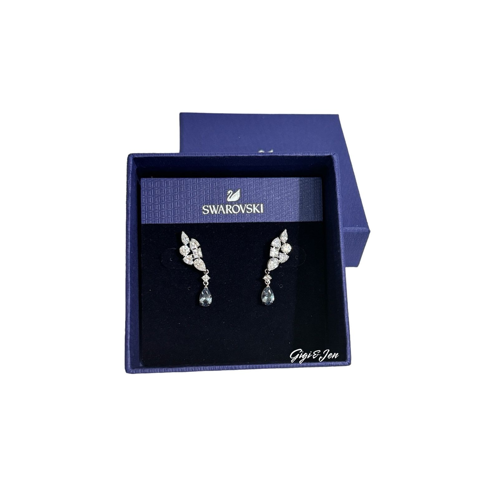 Swarovski Swarovski Tennis Deluxe Cluster Mixed White Earrings Size ONE SIZE - 3 Thumbnail