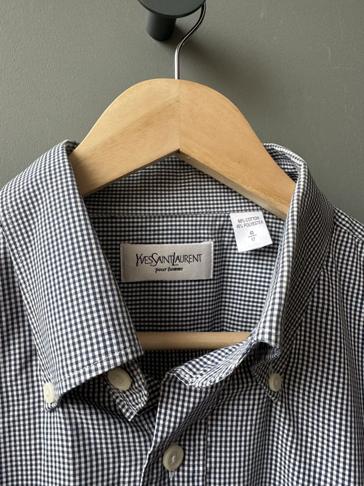 Yves Saint Laurent Yves Saint Laurent Check Shirt Size 43 Size US L / EU 52-54 / 3 - 3 Thumbnail