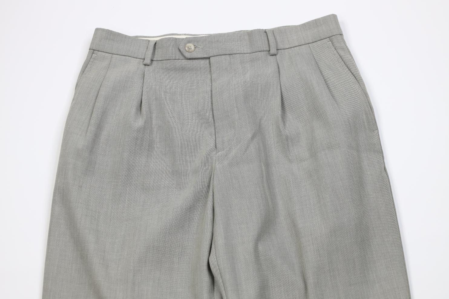 Vintage Vintage 90s Streetwear Gabardine Knit Wide Leg Chino Pants Size US 32 / EU 48 - 2 Thumbnail