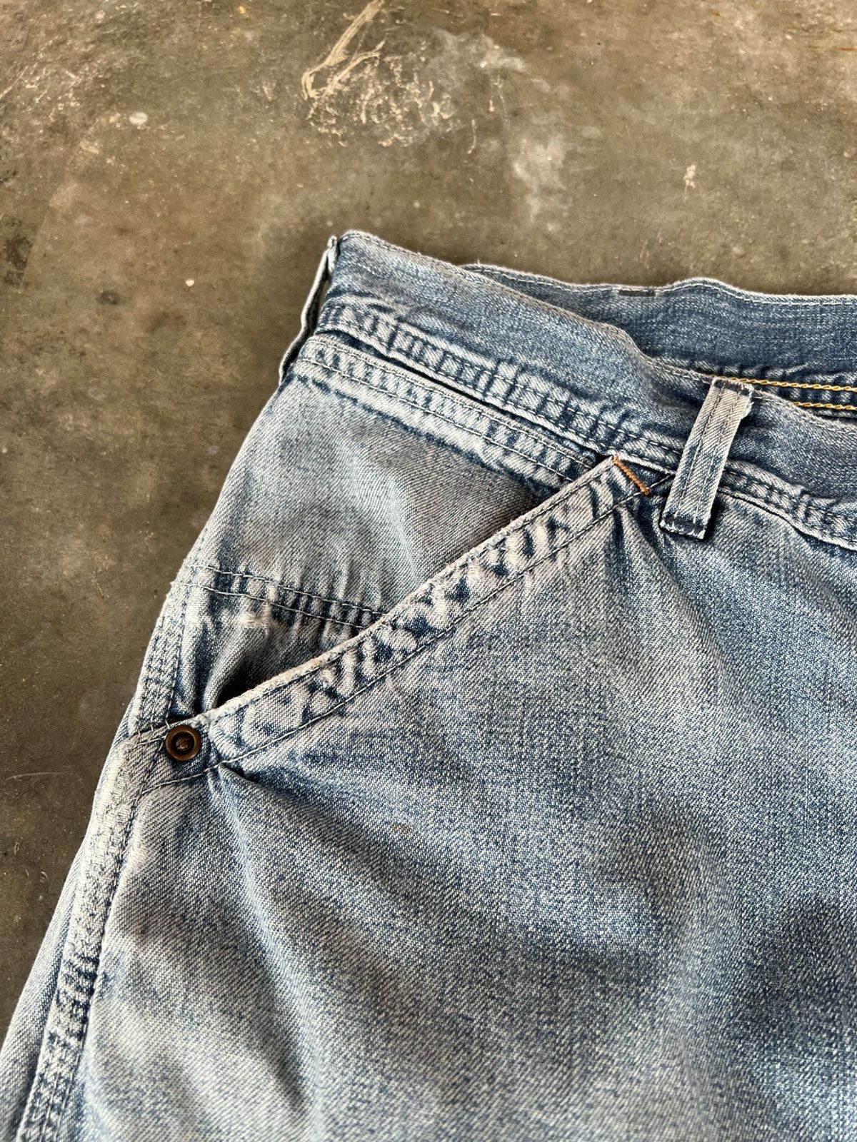 Edwin × If Six Was Nine × Japanese Brand 💥Baggy💥Vintage Edwin 101 Union Made Carpenter Distress Jeans Size US 33 - 7 Thumbnail