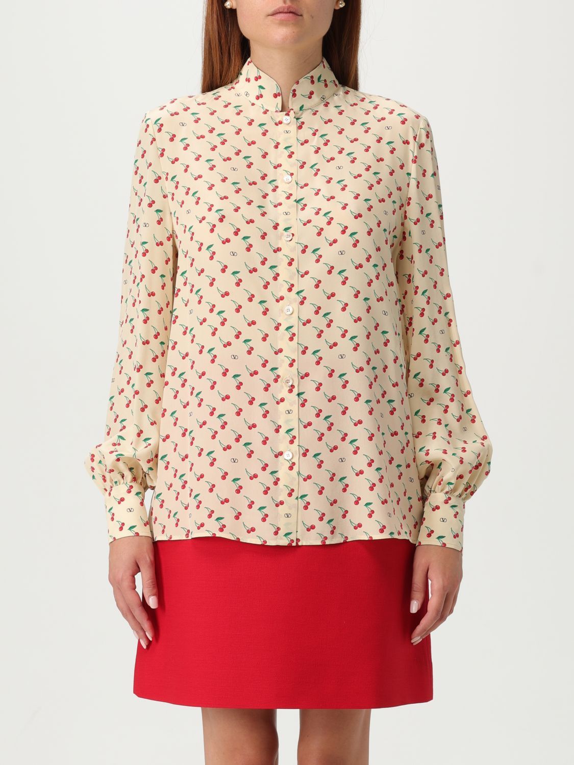 Valentino Valentino Shirt Woman Yellow Cream Size S / US 4 / IT 40 - 1 Thumbnail