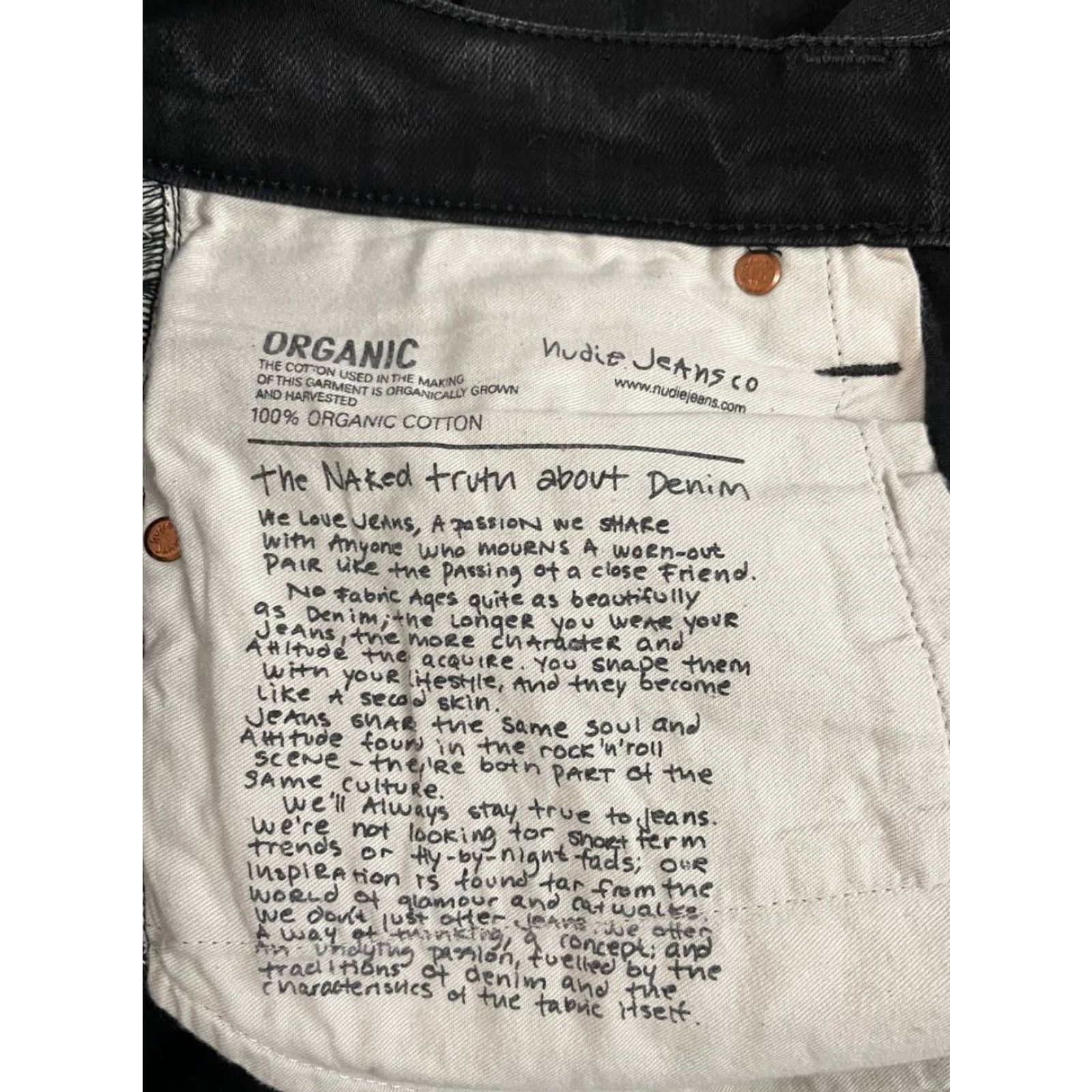 Nudie Jeans Nudie Jeans Co Jeans Slim Black Cotton Denim 32x32 5-Pocket Button Zip Vintage? No - Regular Mens 33 34 Size US 33 - 7 Thumbnail