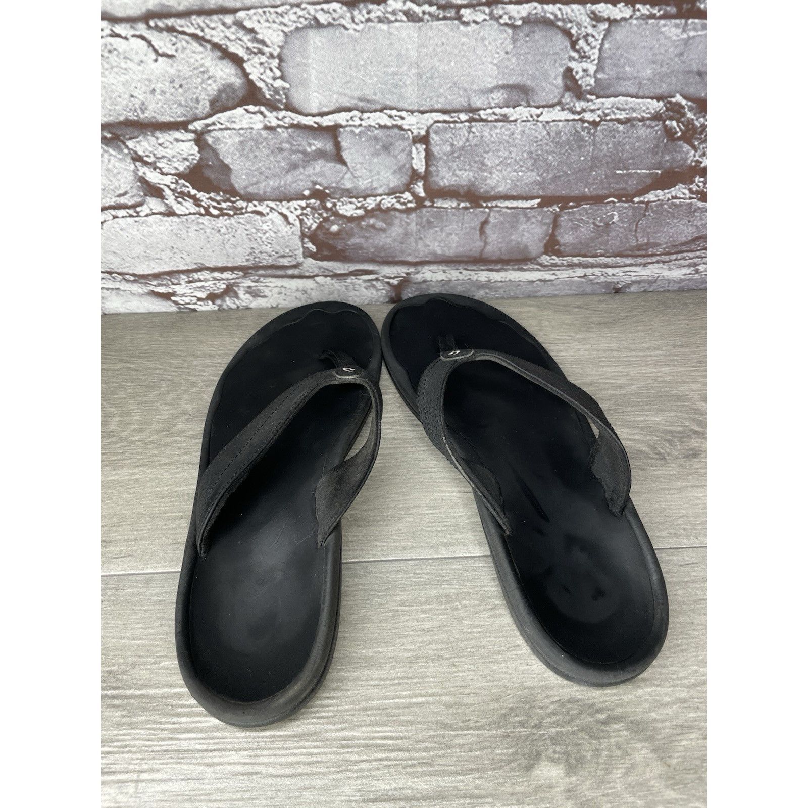 Olukai Olukai Ohana Black Synthetic Flip Flop Thong Beach Sandals W Size US 8 / IT 38 - 4 Thumbnail