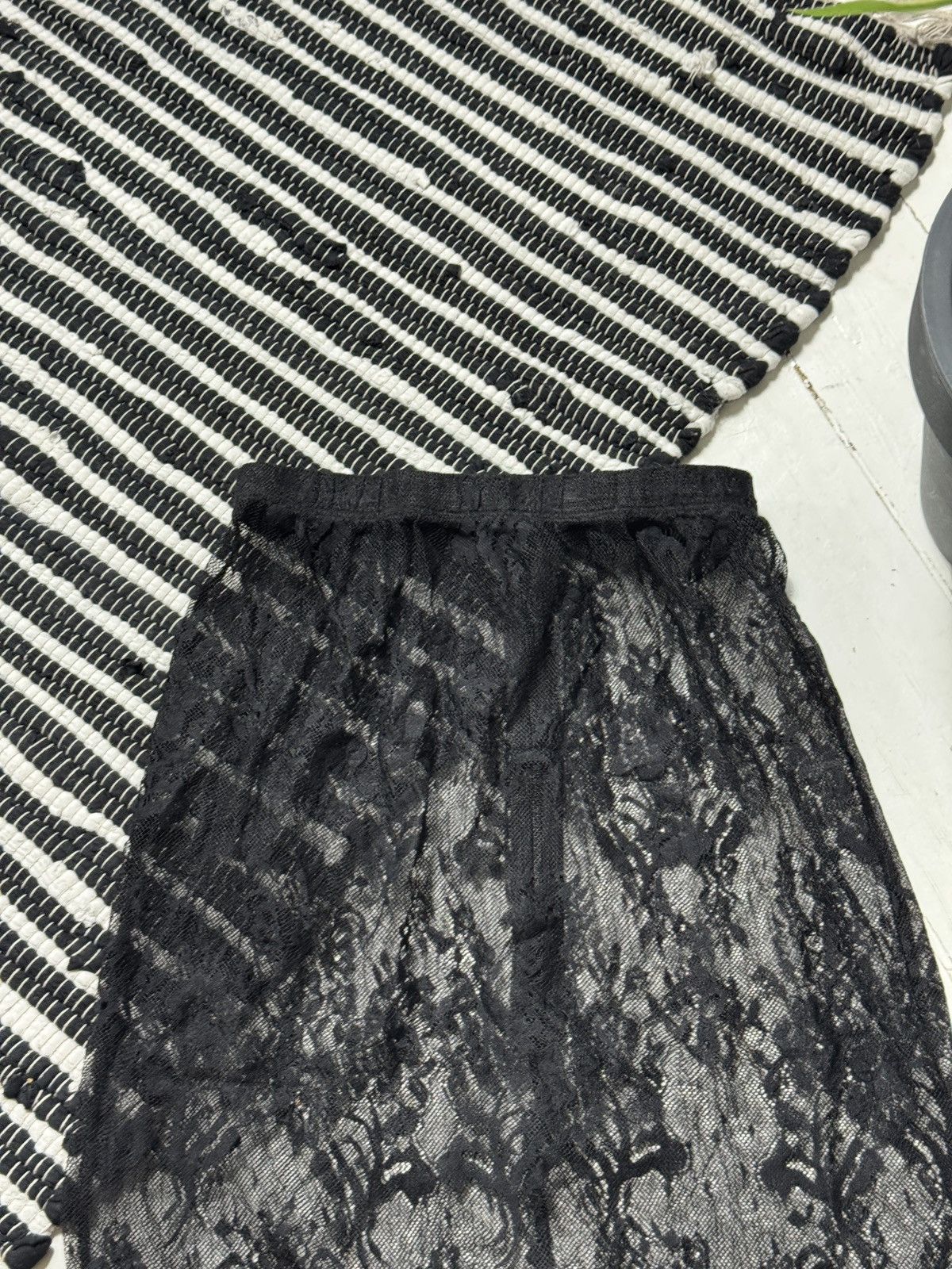 Other GUIPURE LACE RUSHES MESH TIE SKIRT Size 28" / US 6 / IT 42 - 3 Thumbnail