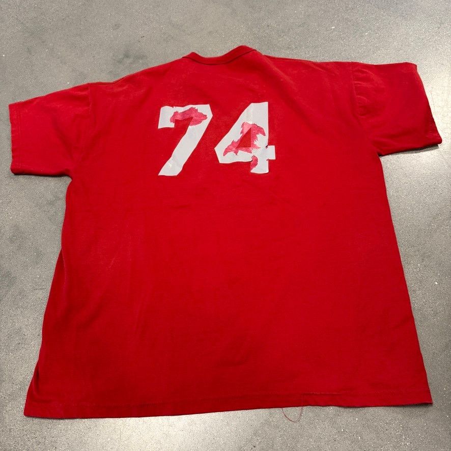 Russell Athletic Vintage Russell XXL Red Henley Jersey Tee Faded Distressed Size US XXL / EU 58 / 5 - 6 Thumbnail