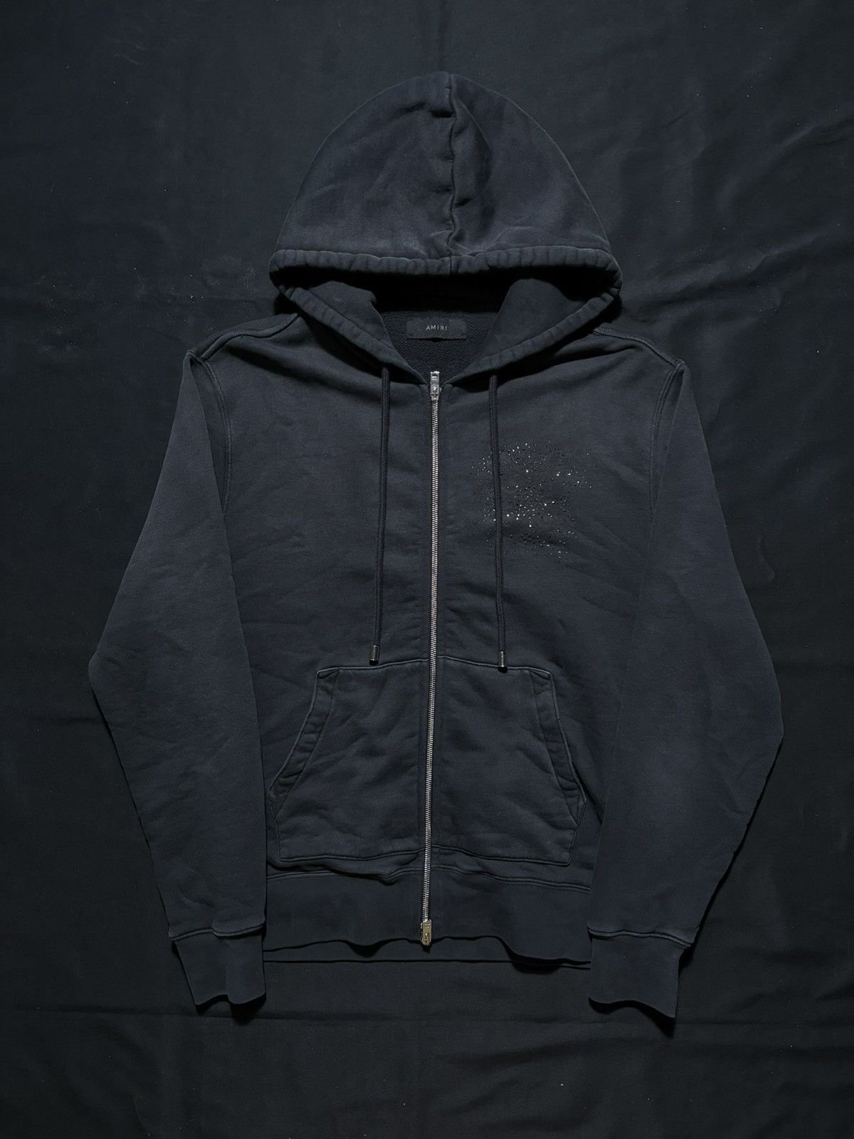 Amiri Amiri Crystals Oversized Zip-Up Hoodie - Size Small Size US S / EU 44-46 / 1 - 1 Thumbnail