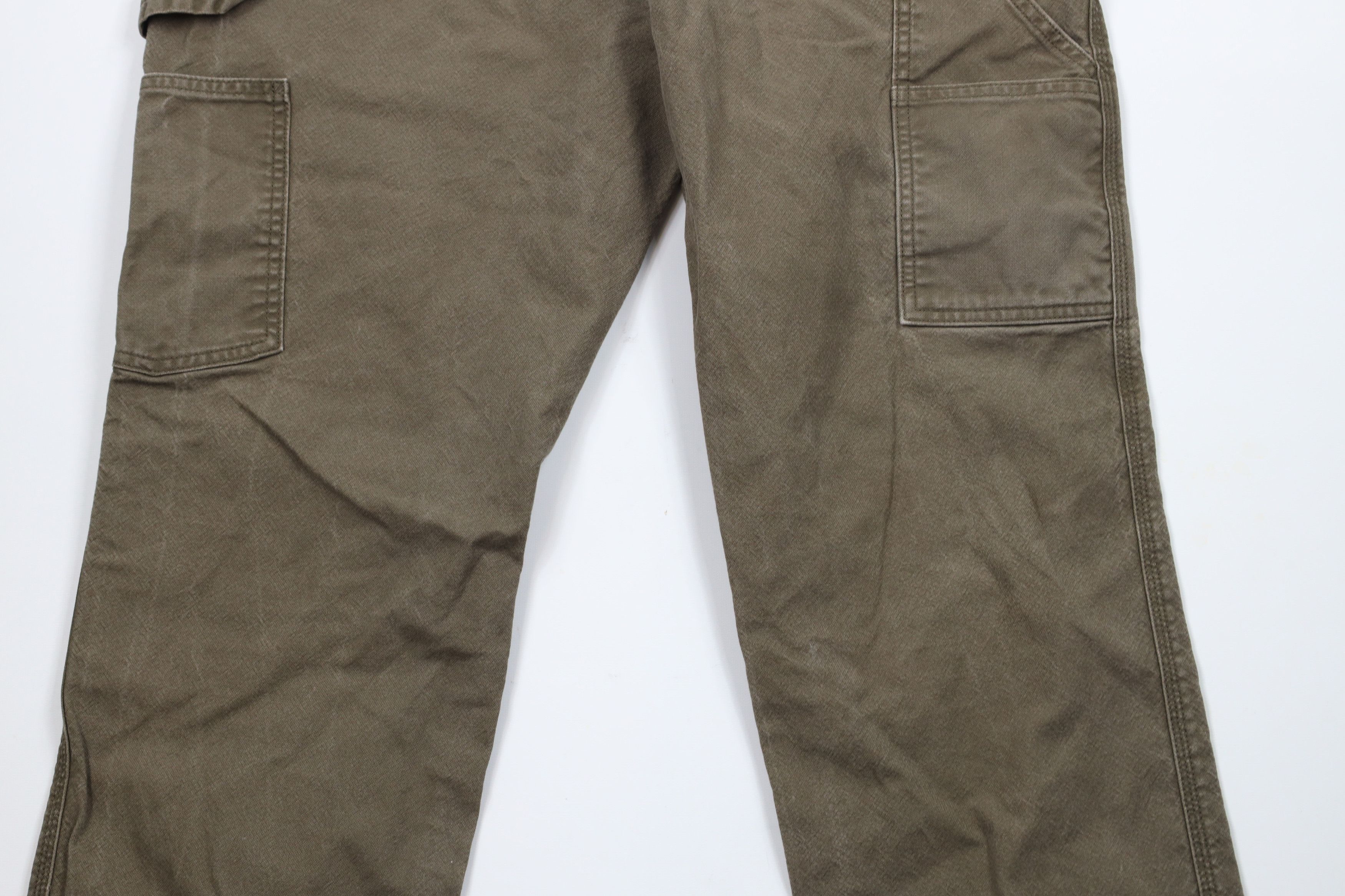 Carhartt × Vintage Vintage Carhartt Canvas Wide Leg Dungaree Pants Green Size US 36 / EU 52 - 12 Thumbnail