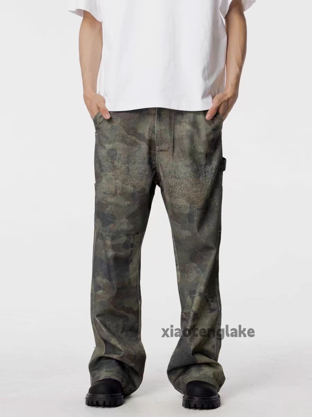 Designer × Japanese Brand × Vintage washed faded skate hiphop pattern carpenter cargo pants Size US 30 / EU 46 - 6 Thumbnail