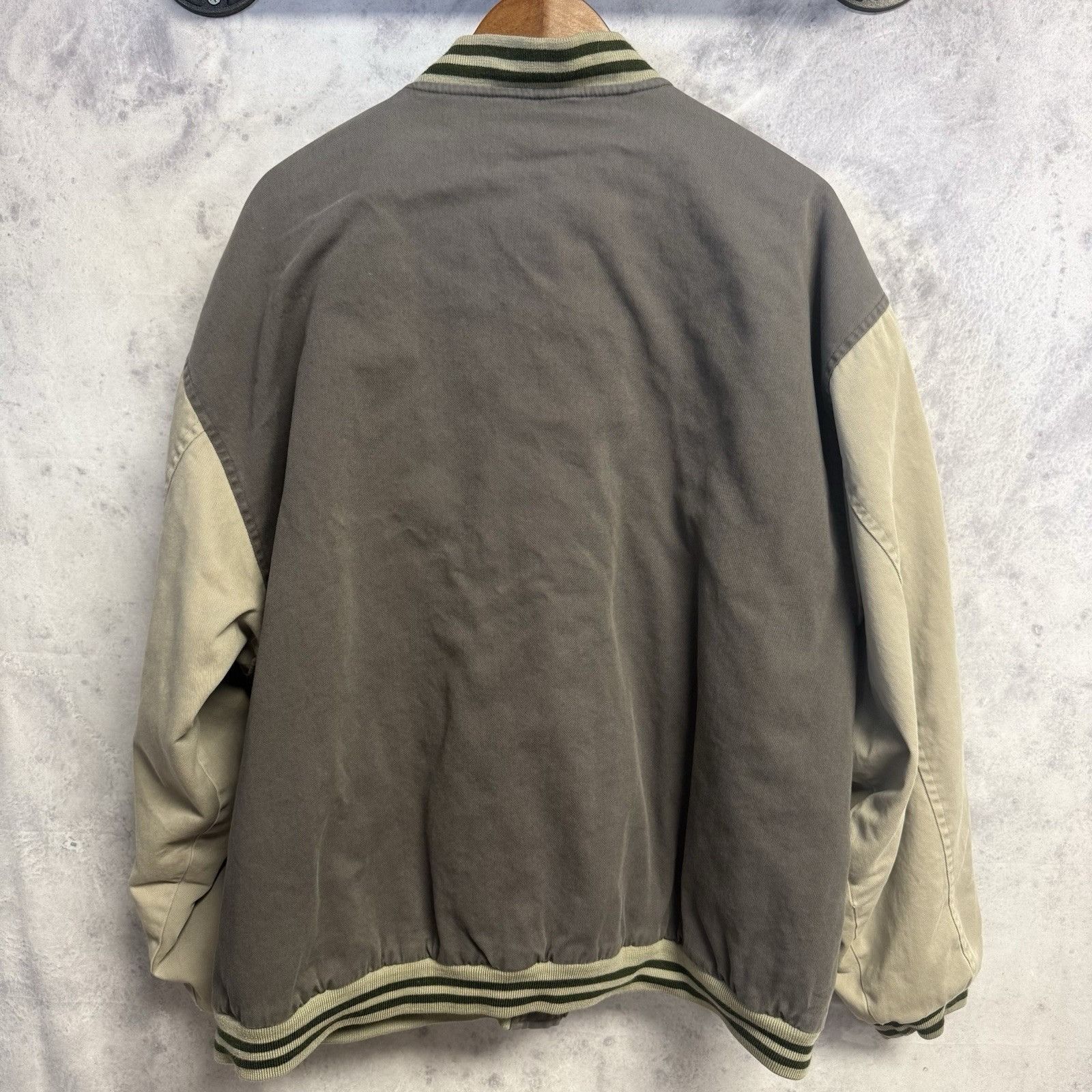 B.U.M Equipment Vintage BUM Equipment Bomber Jacket Mens XL Snap Gray Canvas Size US XL / EU 56 / 4 - 3 Thumbnail