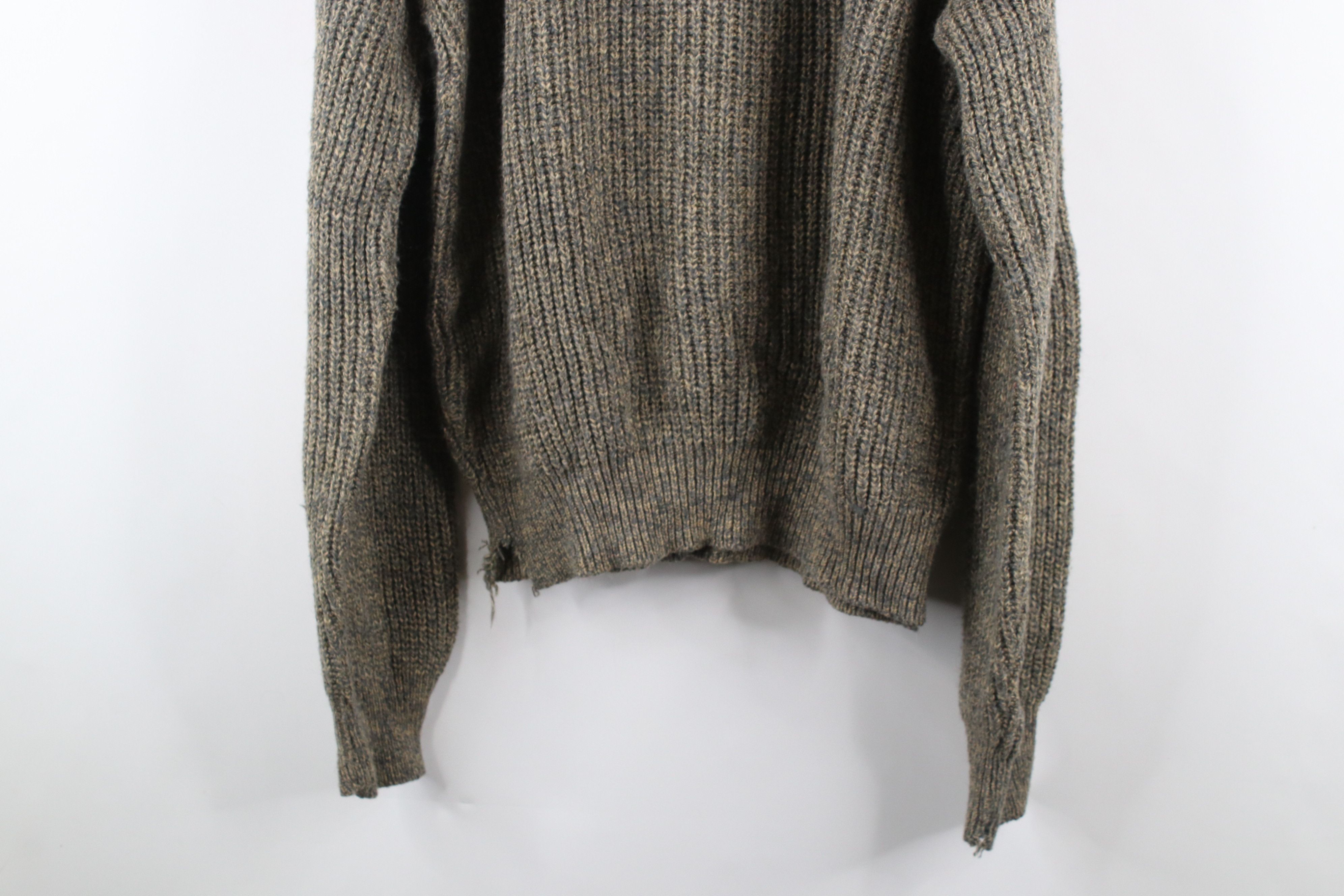 Vintage Vintage 90s Streetwear Blank Chunky Ribbed Knit Sweater USA Size US M / EU 48-50 / 2 - 10 Thumbnail