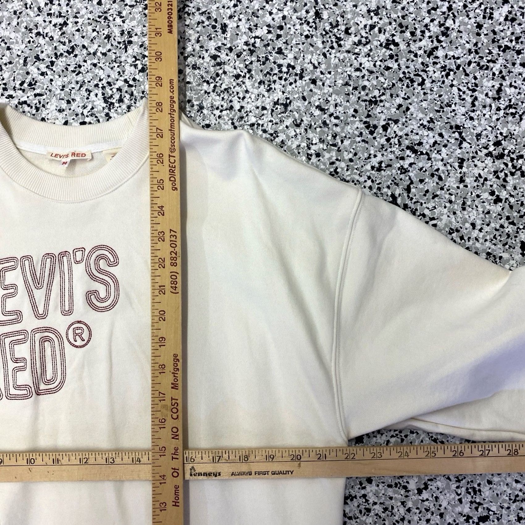Levi's Levi's Sweatshirt Mens Medium Crew Neck Pullover Knit Logo Red Beige 90s Classic Running & Jogging Size US M / EU 48-50 / 2 - 3 Thumbnail