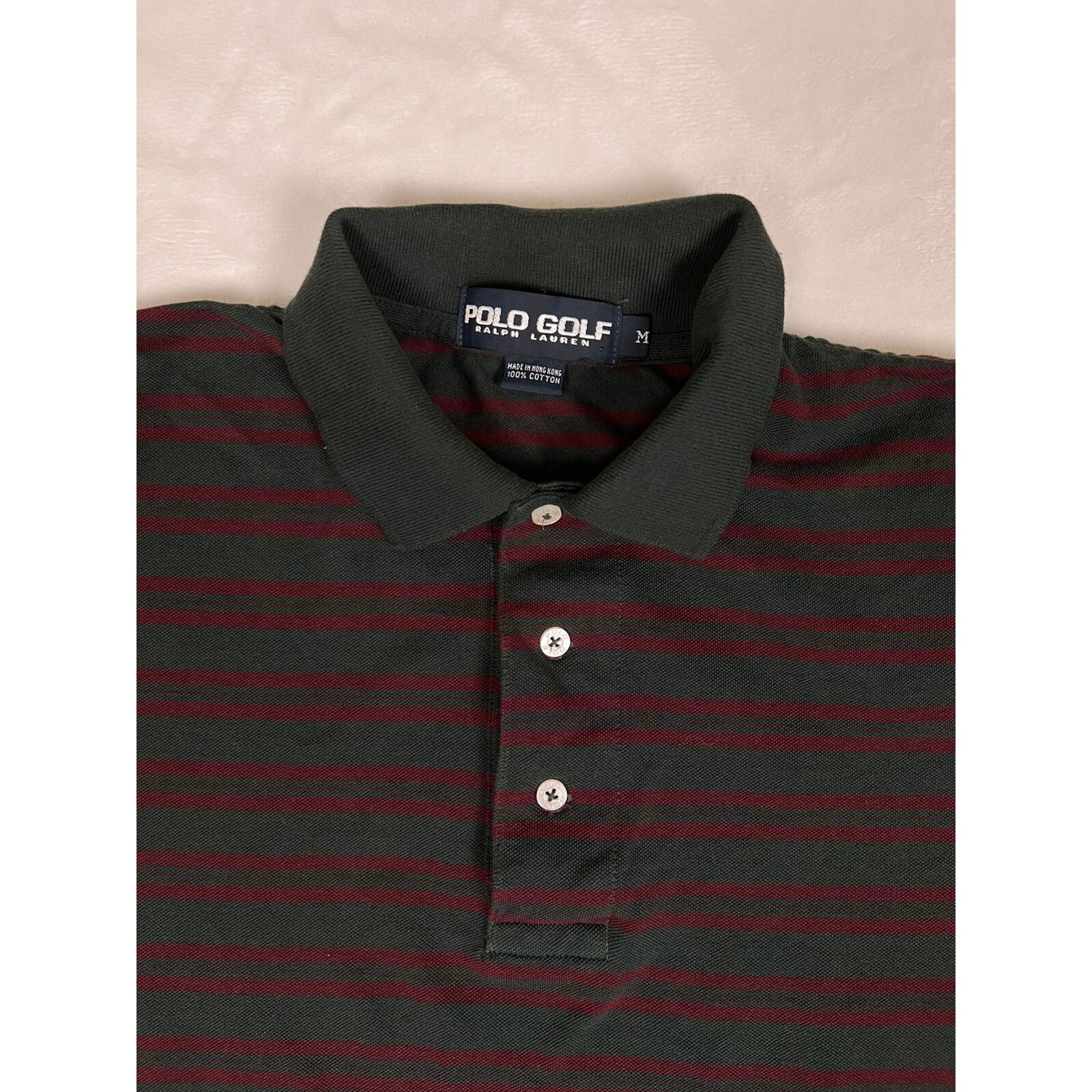 Ralph Lauren Vintage Polo Golf Ralph Lauren Polo Shirt Striped Green Red Size US M / EU 48-50 / 2 - 2 Thumbnail