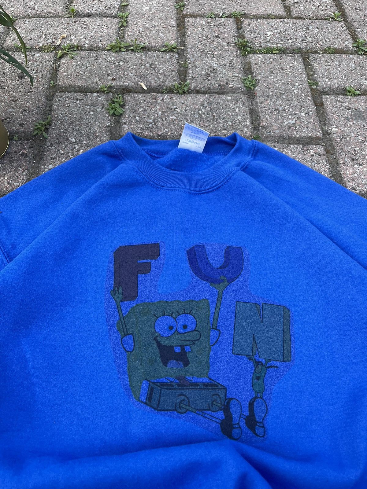 Cartoon Network × Gildan Sponge Bob streetwear y2k Goldman sweatshirt crewneck Size US M / EU 48-50 / 2 - 3 Thumbnail