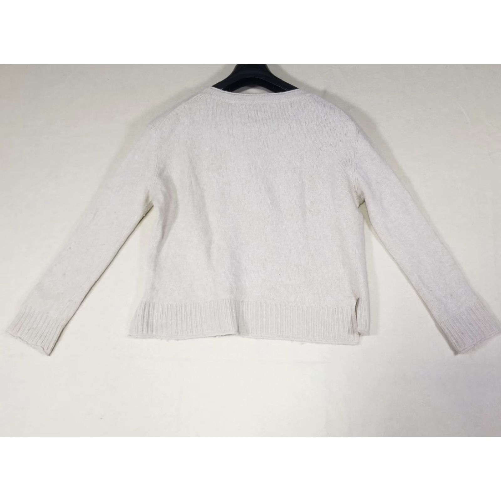 Vintage Jenni Kayne Everyday Sweater Beige Wool Cashmere Blend Knit Pullover Size Small Size S / US 4 / IT 40 - 2 Thumbnail