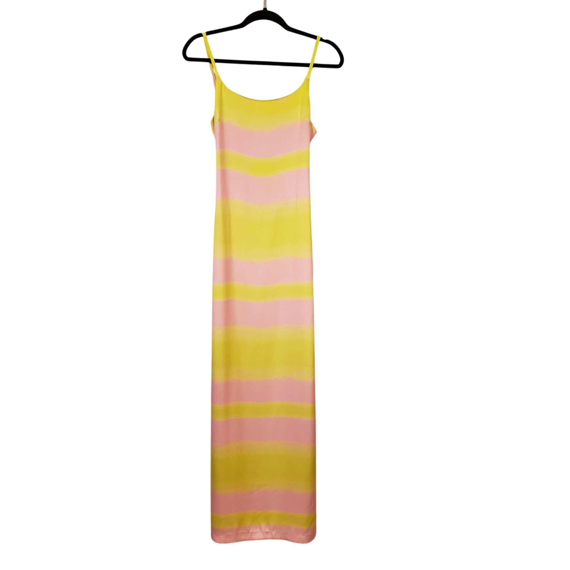Brandon Maxwell NEW Brandon Maxwell Backless Maxi Slip Dress Pink Yellow Str Size XS / US 0-2 / IT 36-38 - 8 Thumbnail
