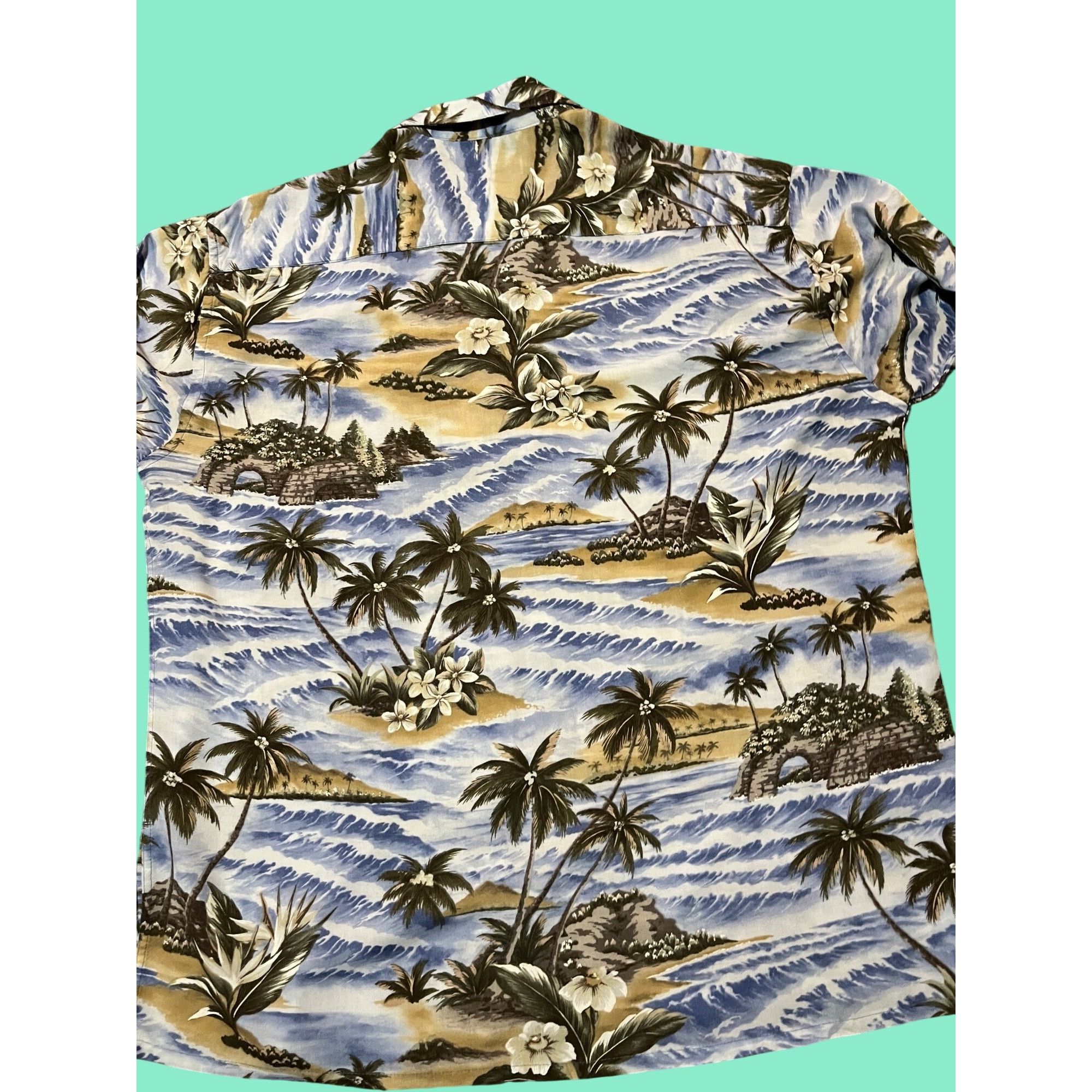 Pierre Cardin Pierre Cardin Rayon Hawaiian Button-Up Shirt L Tropical Palm Size US L / EU 52-54 / 3 - 7 Thumbnail