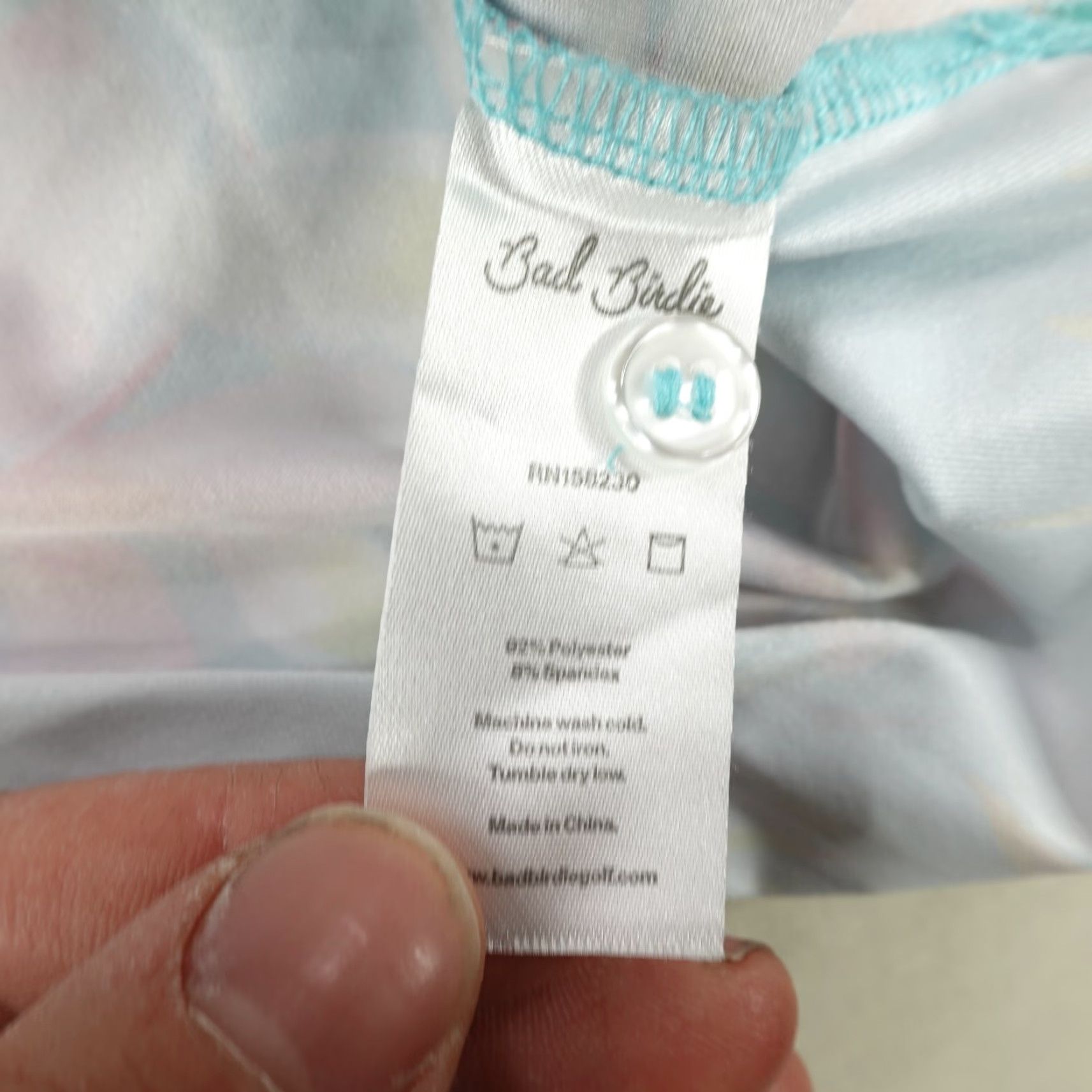 Vintage Bad Birdie Polo Shirt Mens Medium Blue Green Floral Hawaiian Performance Golf Size US M / EU 48-50 / 2 - 5 Thumbnail