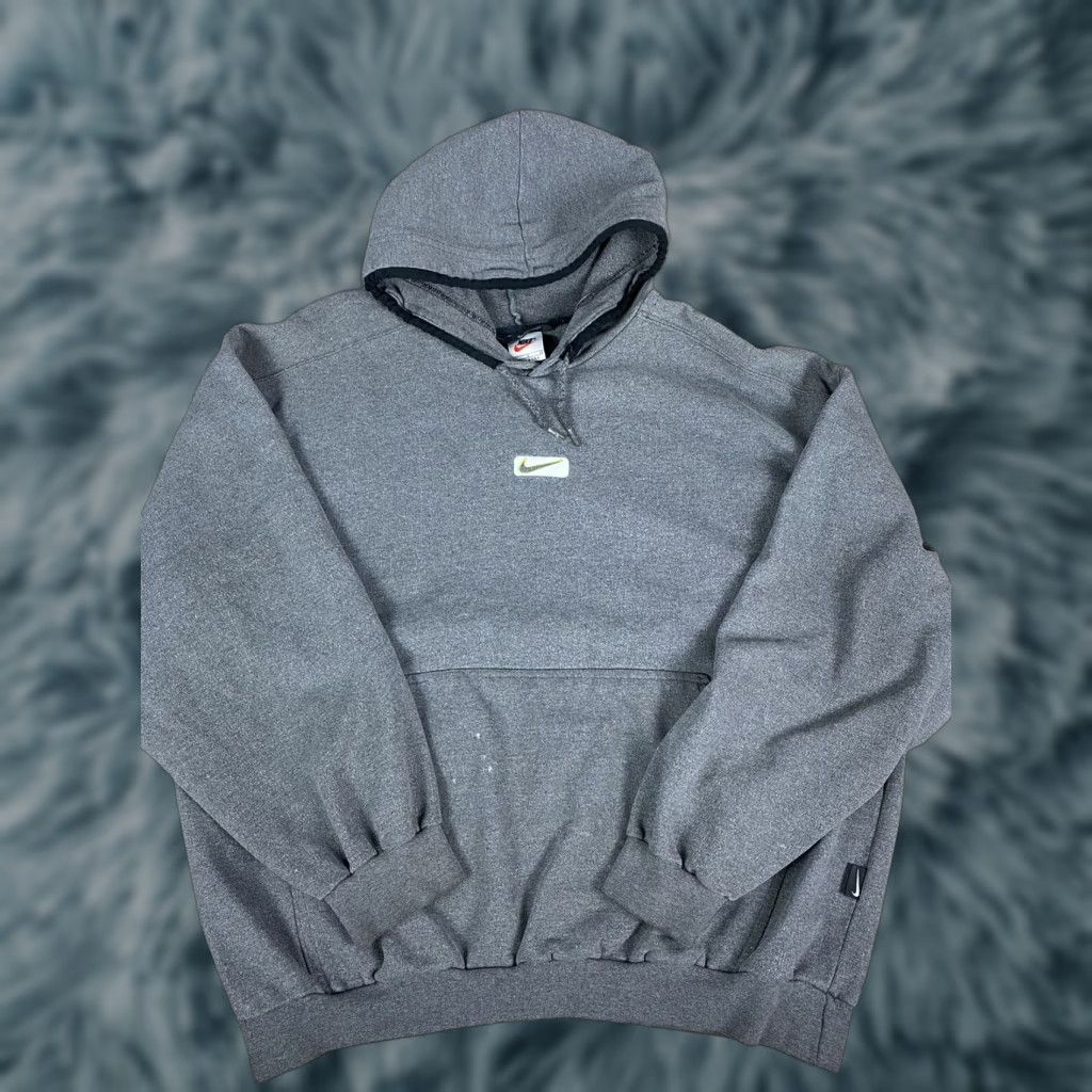 Nike VINTAGE Nike Air Hoodie Sweatshirt Men L Gray USA Swoosh Pullover Size US L / EU 52-54 / 3 - 1 Thumbnail