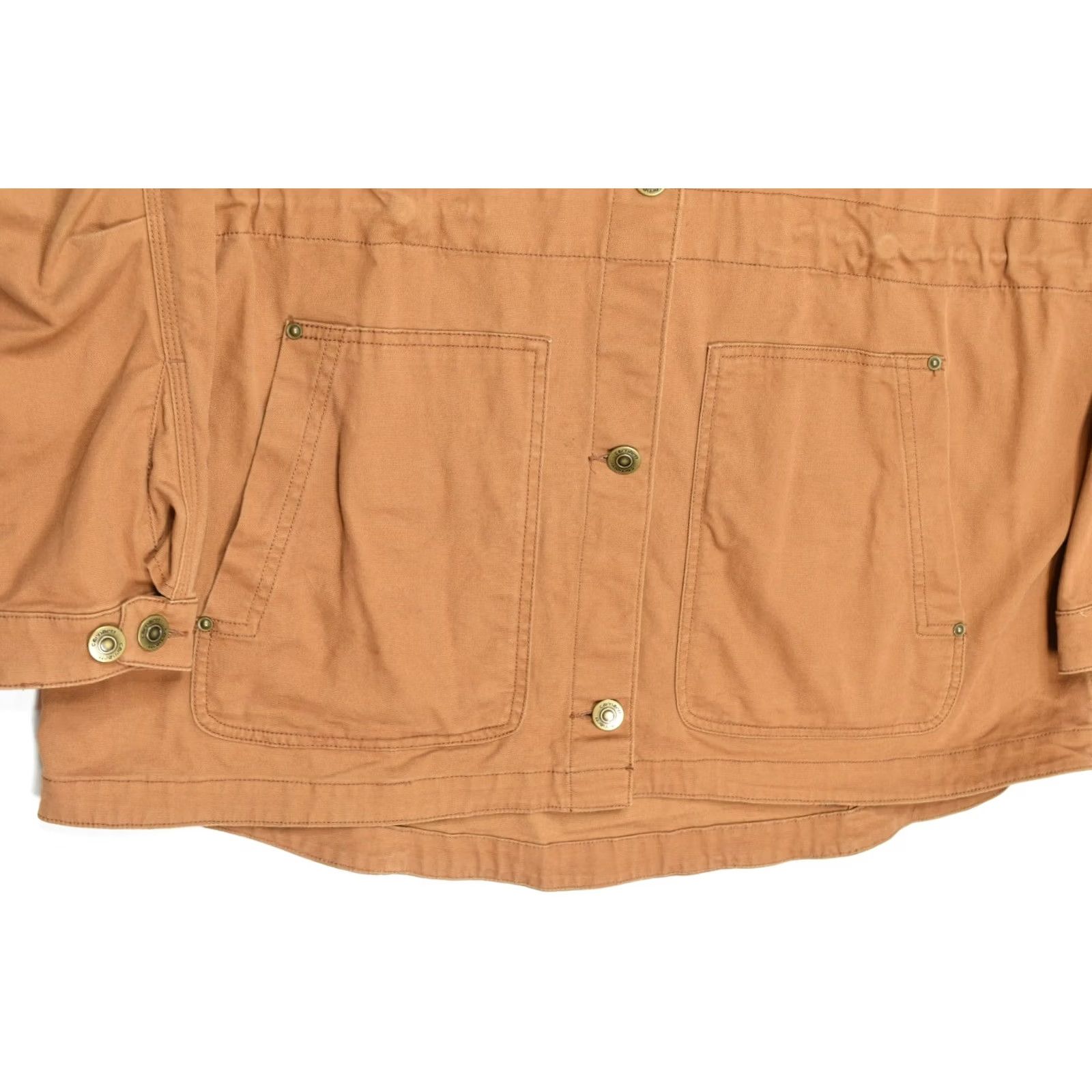 Carhartt Carhartt Rugged Flex Hooded Coat Brown Button-Up Long Sleeve Canvas XL Womens Regular Coat Size XL / US 12-14 / IT 48-50 - 5 Thumbnail