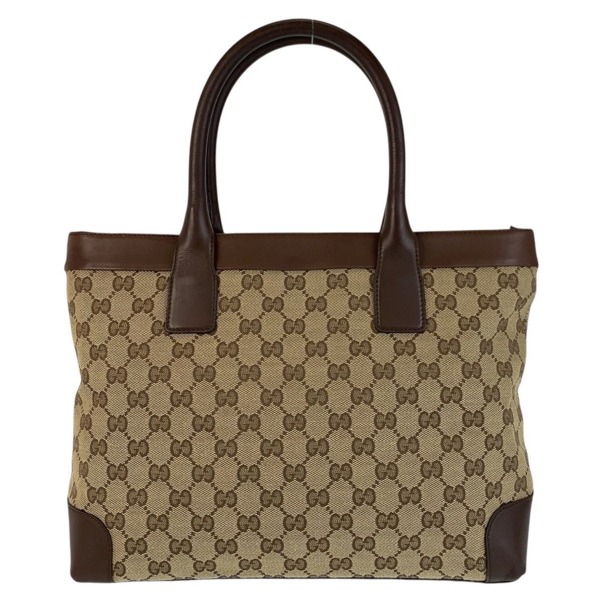 Gucci Gucci GG Canvas/leather 2Way Tote Bag 002 1119 Canvas Shoulder Bag 002 1119 in Beige, Women's