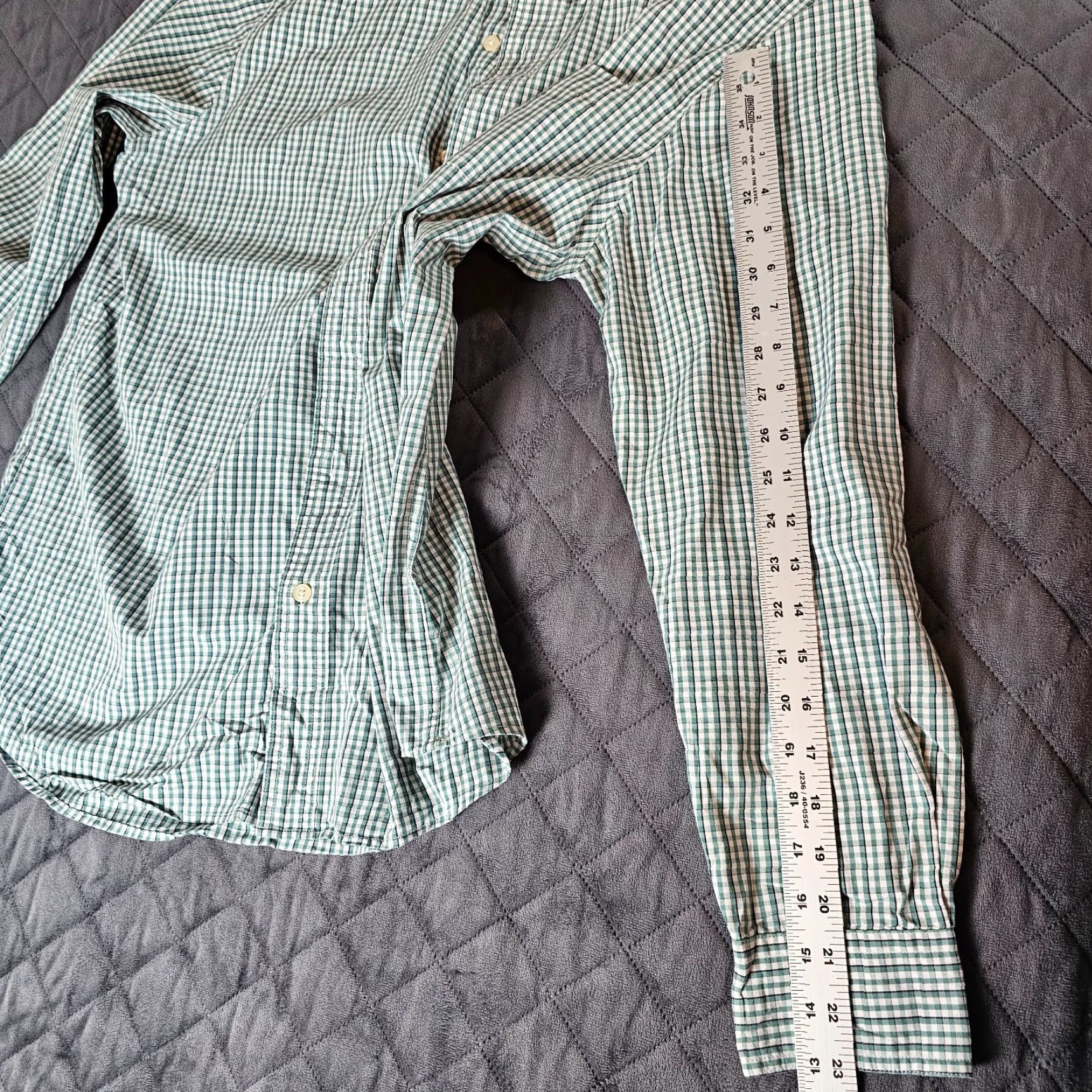 Chaps Chaps Button-Up Shirt Men L Green Long Sleeve Check Pattern Stretch Casual Formal Business Workwear Size US L / EU 52-54 / 3 - 7 Thumbnail