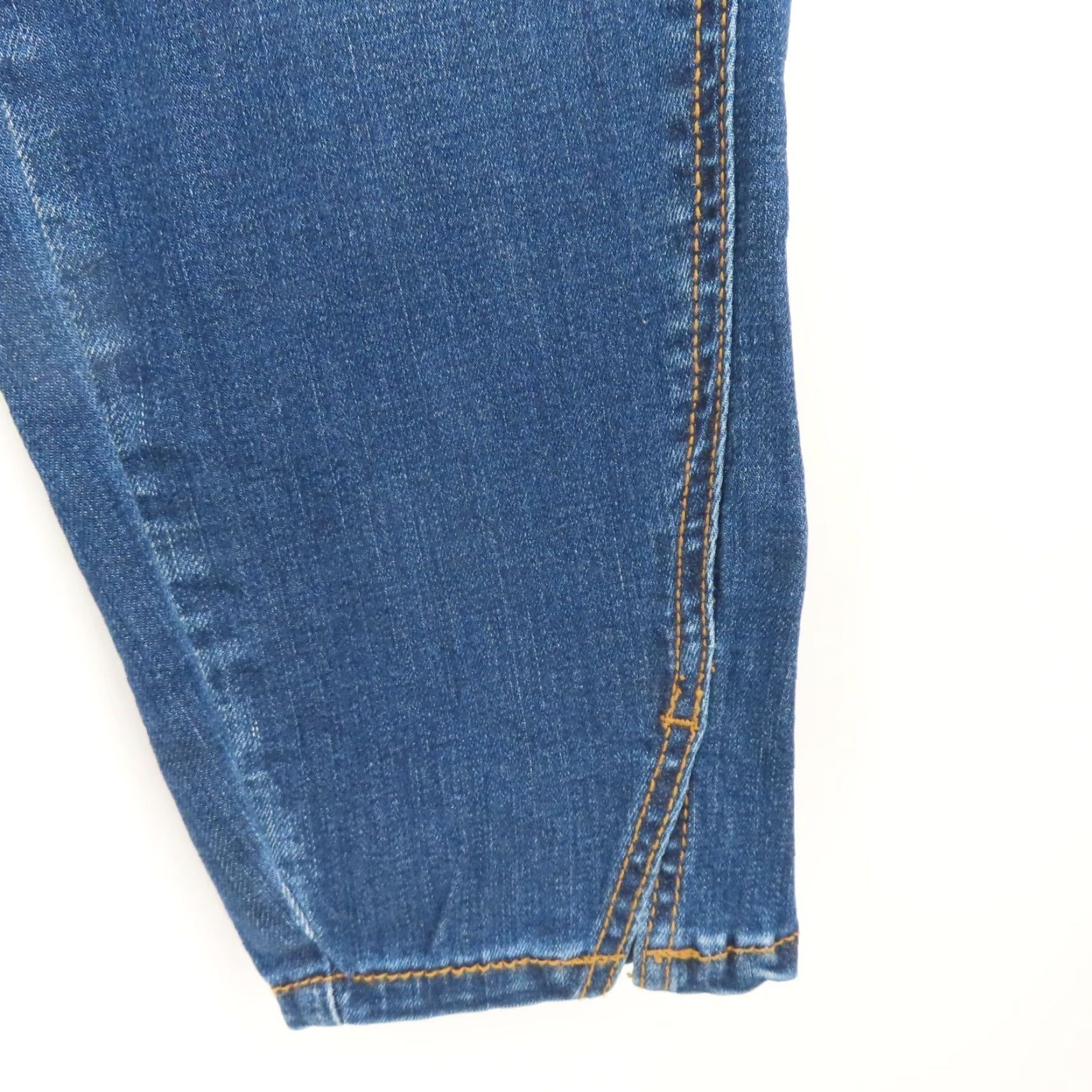 Vintage KanCan Jeans 28 Blue Distressed Denim Skinny 5-Pocket Pockets Twisted Seam Women Modern Casual Pants Size 28" / US 6 / IT 42 - 7 Thumbnail