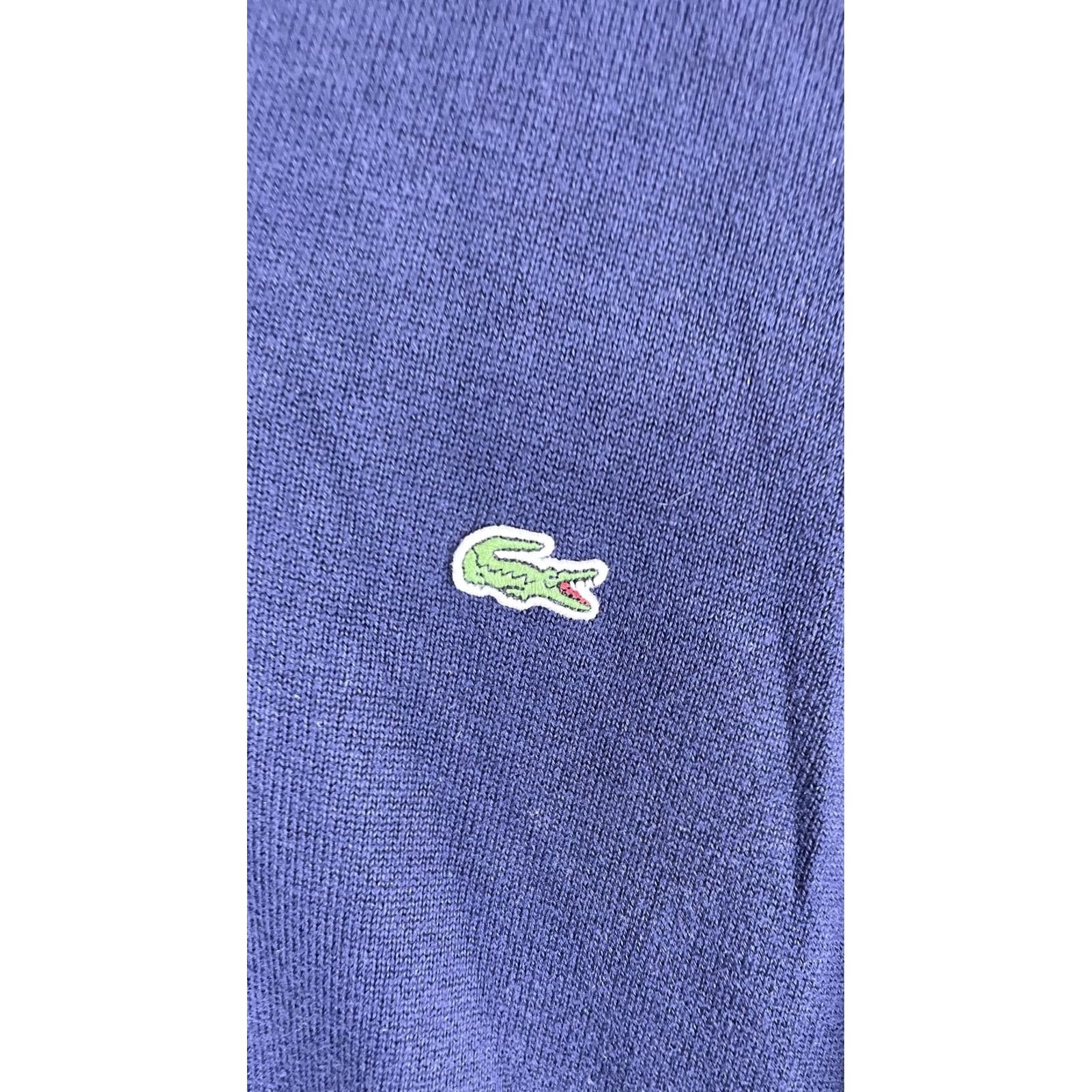 Lacoste Lacoste Sweater Mens Large Navy Blue V Neck Knit Pullover Croc Logo Casual Size US L / EU 52-54 / 3 - 2 Thumbnail