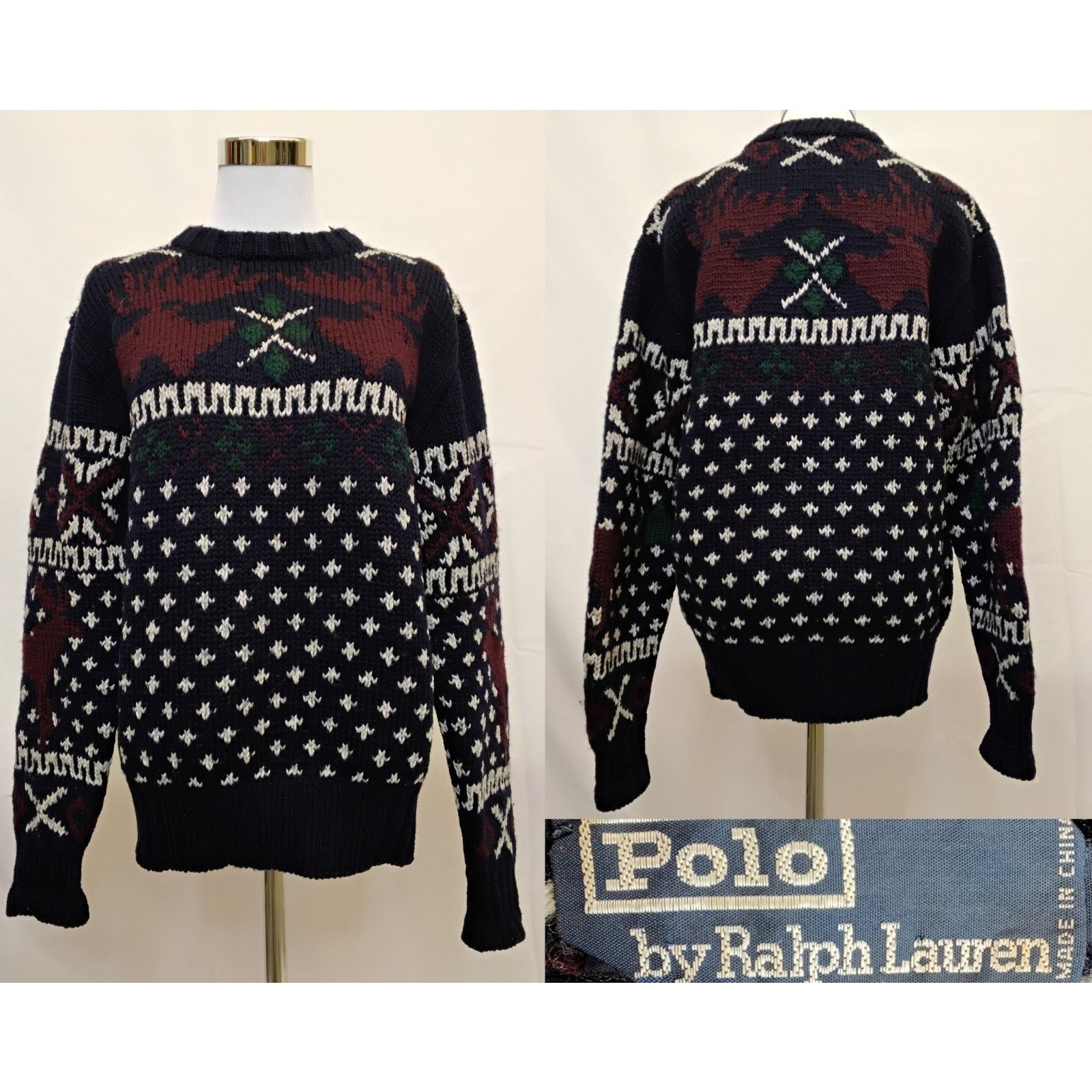 Lauren Ralph Lauren Ralph Lauren Handknit Sweater Women's S 90's Wool Blue Label Size S / US 4 / IT 40 - 1 Thumbnail
