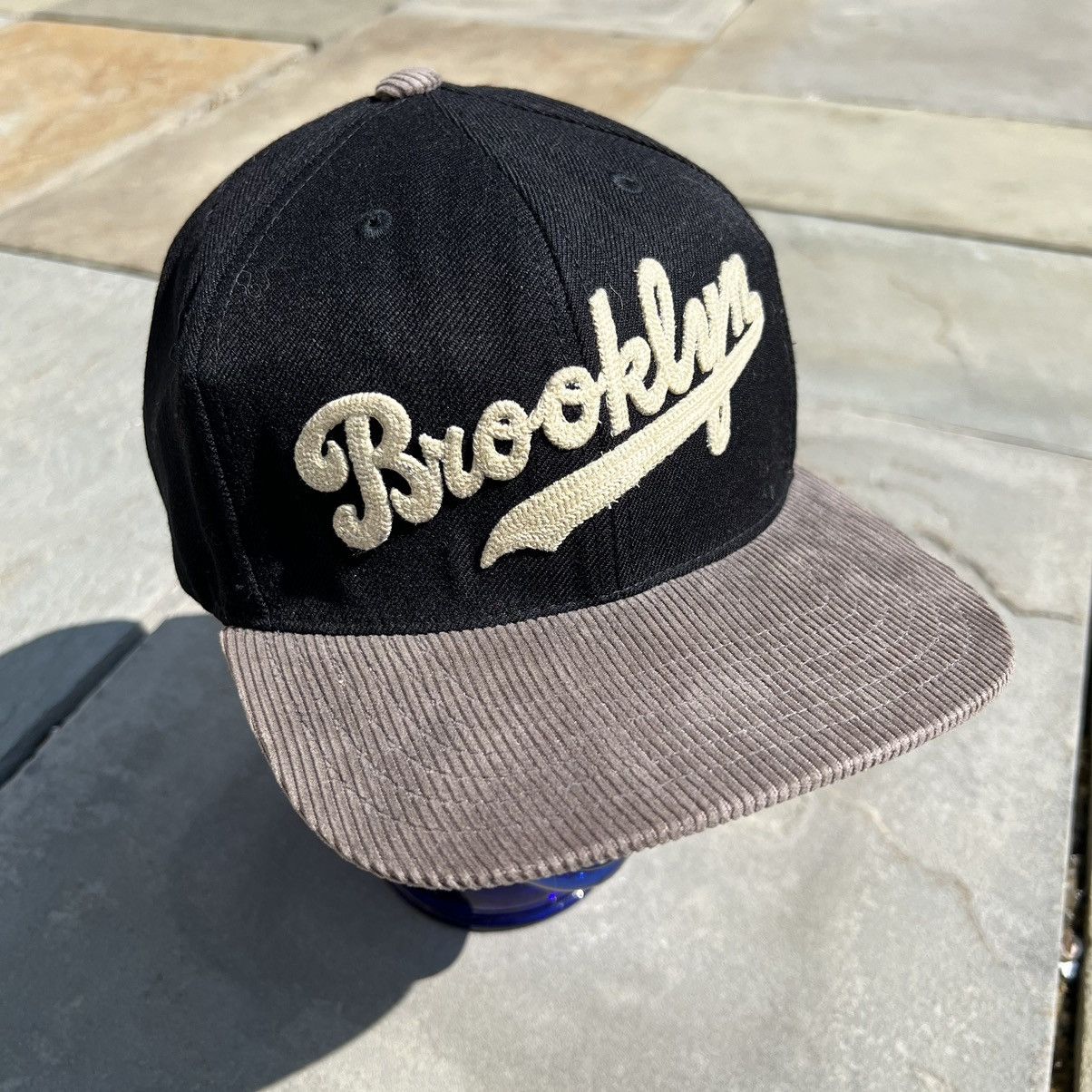 American Needle Cooperstown Collection MLB Y2K Brooklyn Dodgers Black Brown Corduroy Spapback Hat Grailed