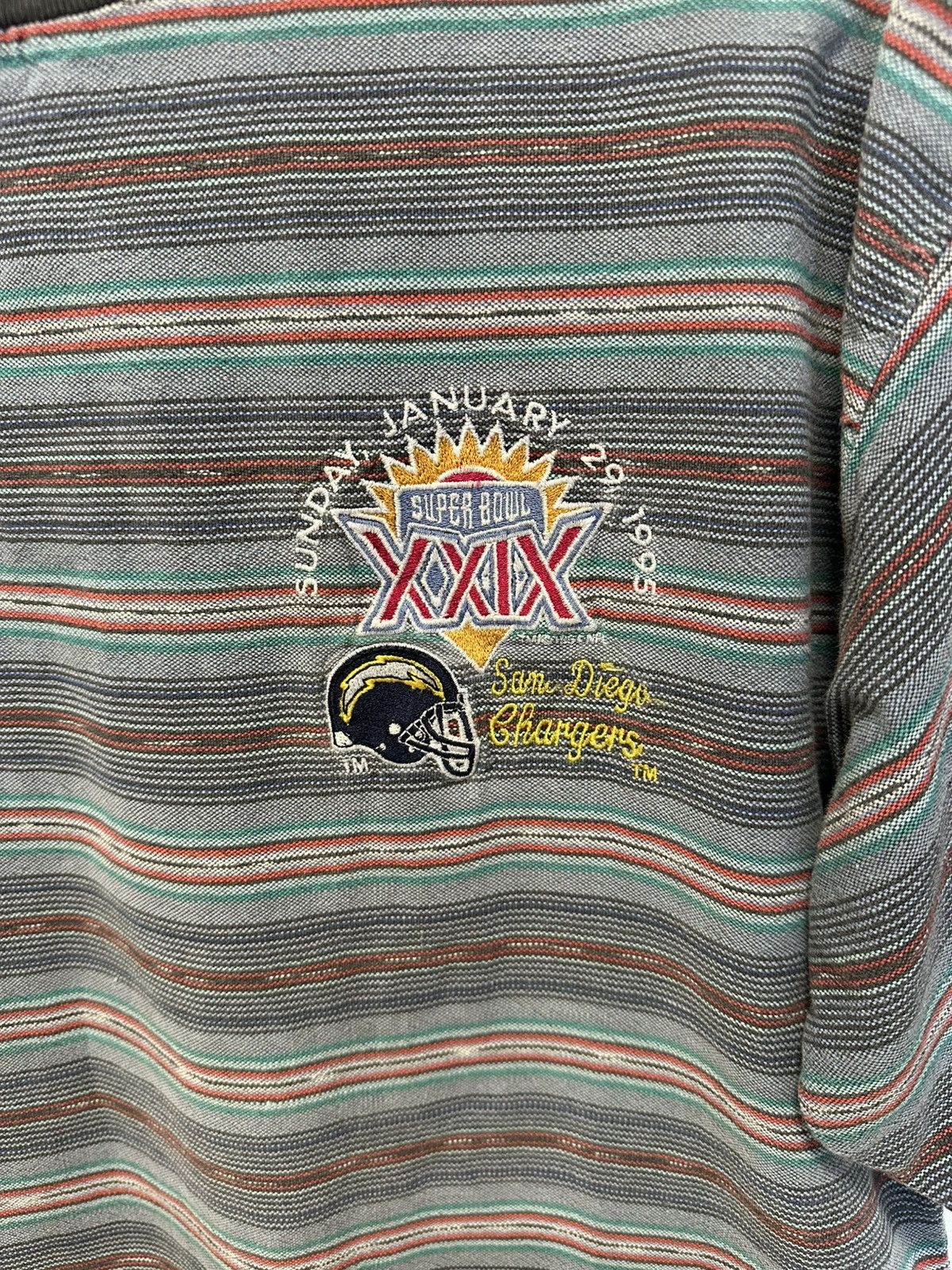 Other 1995 Super Bowl XXIX San Diego Chargers Logo Athletic Shirt Size US L / EU 52-54 / 3 - 3 Thumbnail