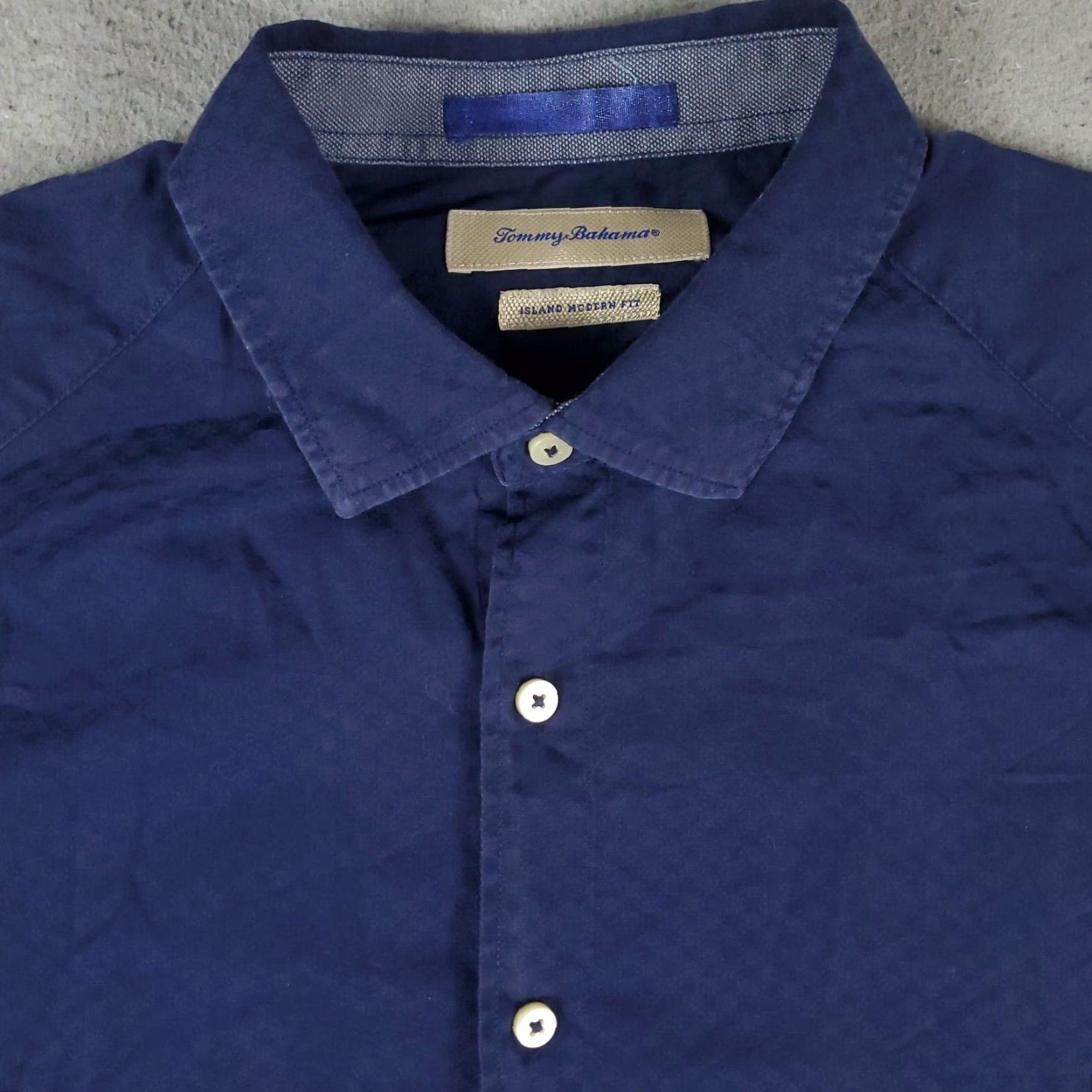 Tommy Bahama VINTAGE Tommy Bahama Shirt Mens Large Blue Cotton Casual Button-Up Long Sleeve Mens Size US L / EU 52-54 / 3 - 2 Thumbnail