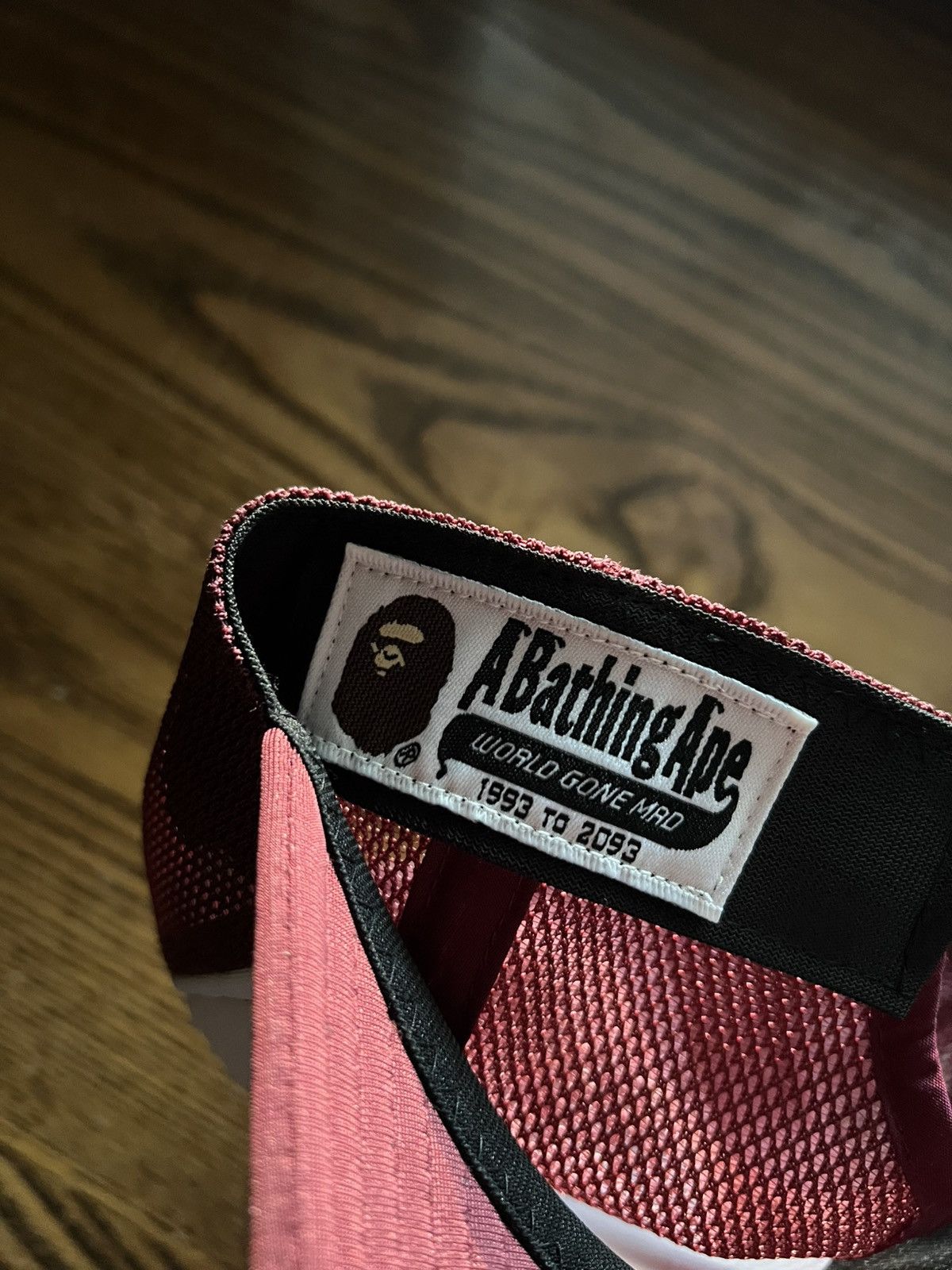 Bape Bape College Mesh Trucker Hat - Burgundy Size ONE SIZE - 5 Thumbnail
