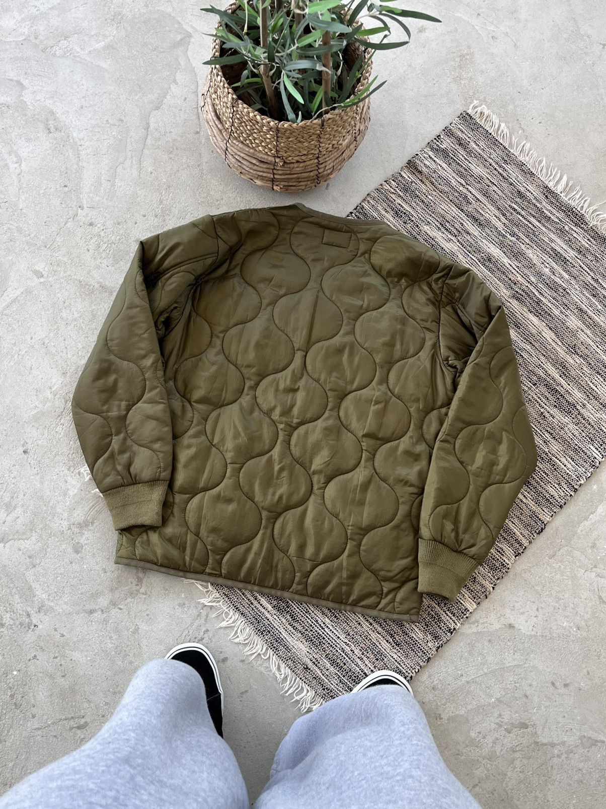 Polo Ralph Lauren Vintage US Army Quilted Bomber Jacket Green Military Liner Size US M / EU 48-50 / 2 - 7 Thumbnail