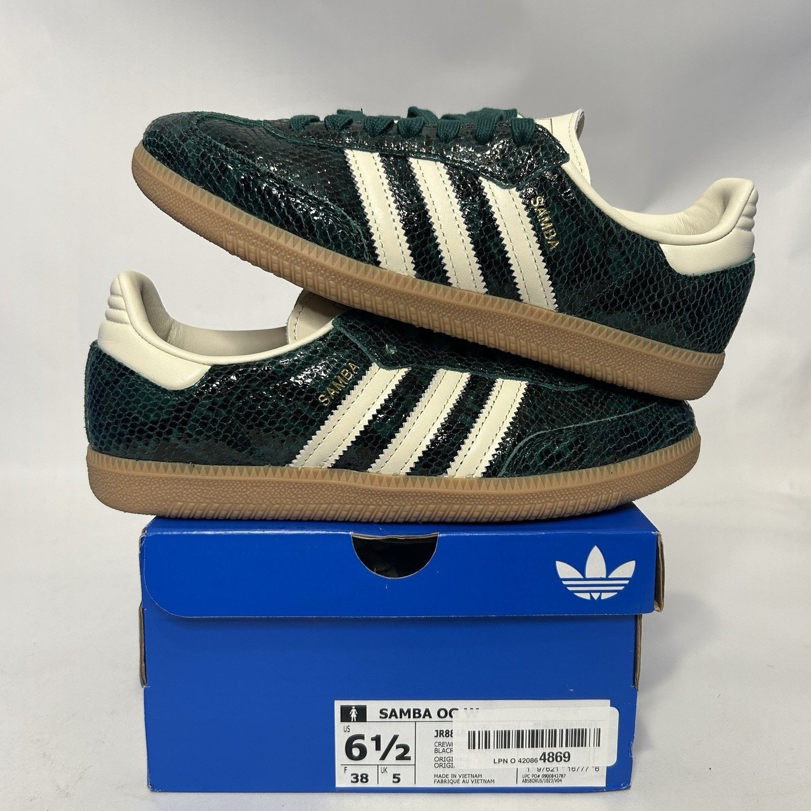 Adidas adidas Samba OG Snakeskin Pack - “Collegiate Green” JR8848 Size US 6.5 / IT 36.5 - 1 Thumbnail