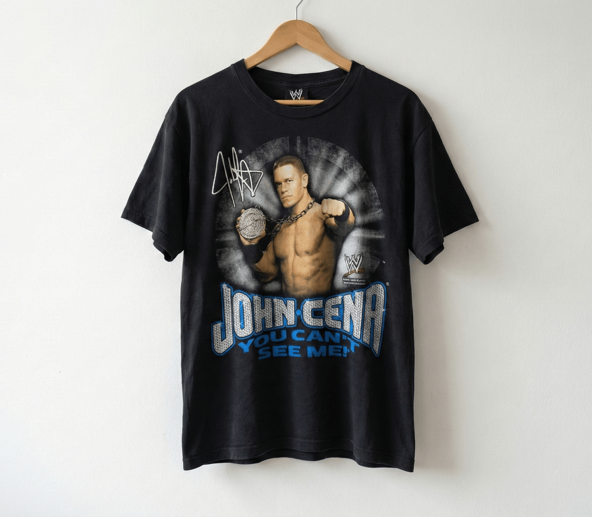 WWE Vintage WWE John Cena T-Shirt Women M Baby Tee Black Y2K Size M / US 6-8 / IT 42-44 - 1 Thumbnail