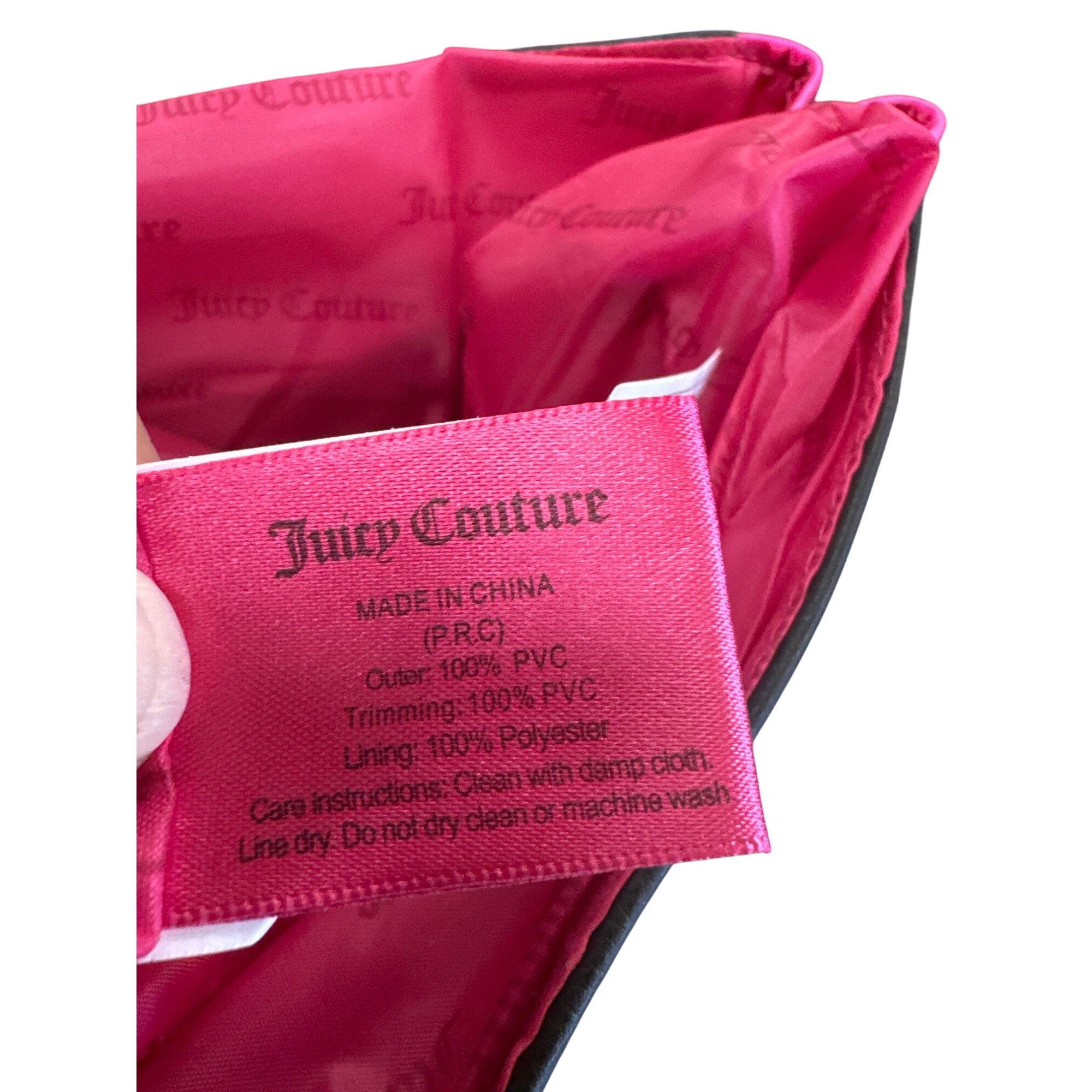 Juicy Couture Juicy Couture Womens Black & Pink Backpack With Gold Accents Size ONE SIZE - 8 Thumbnail