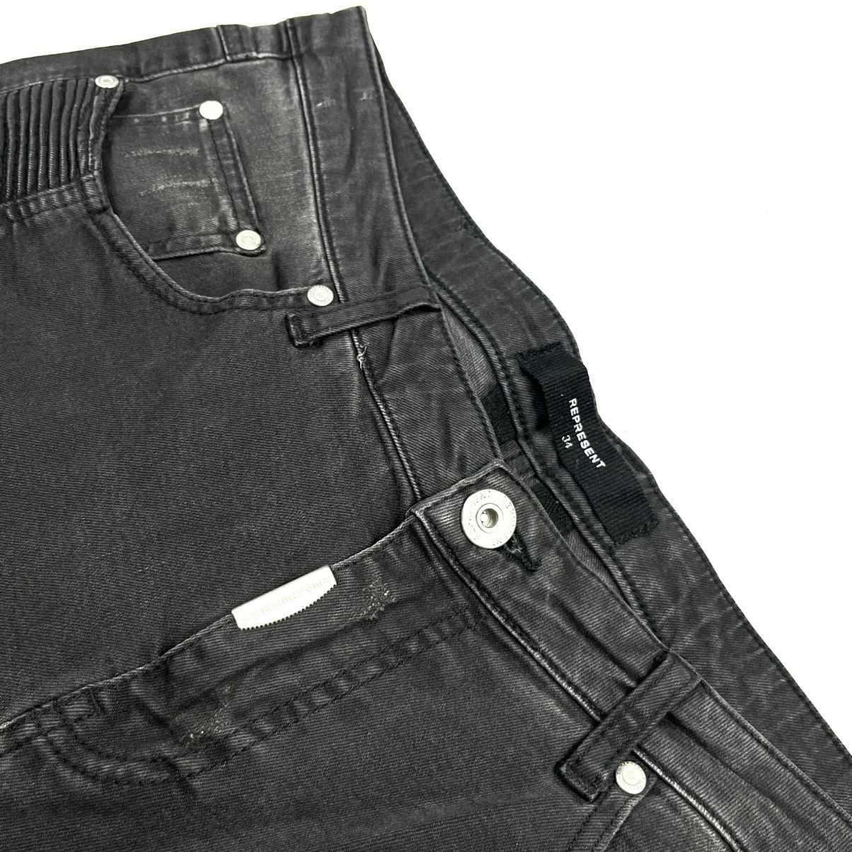 Japanese Brand × Represent Clo. Y2K Represent Avant Garde Jeans Streetwear Black Size US 34 / EU 50 - 5 Thumbnail