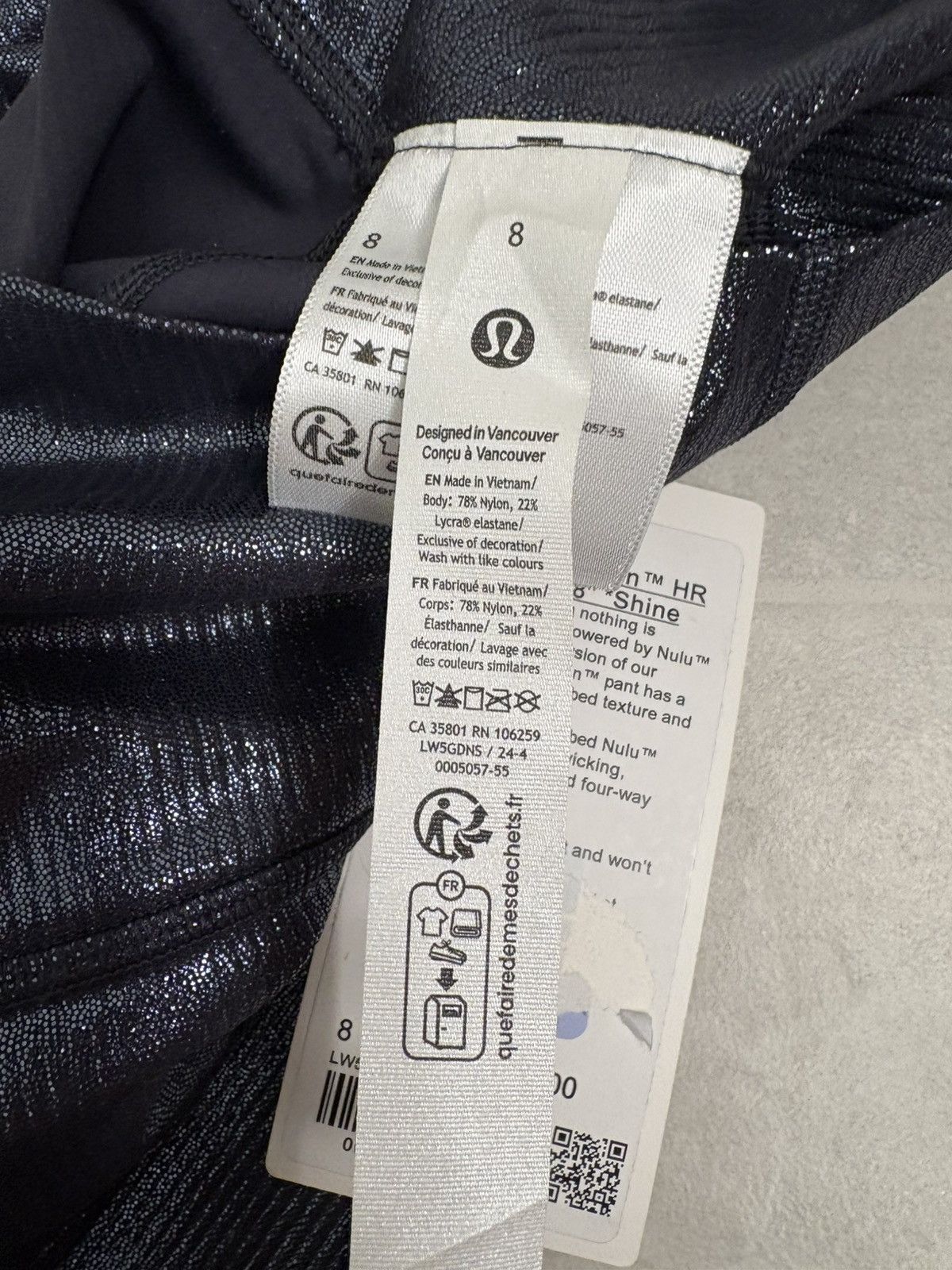 Lululemon Lululemon Align Rib HR 28’’ Radiate Foil Black Night Size 8 Size 30" / US 8 / IT 44 - 8 Thumbnail